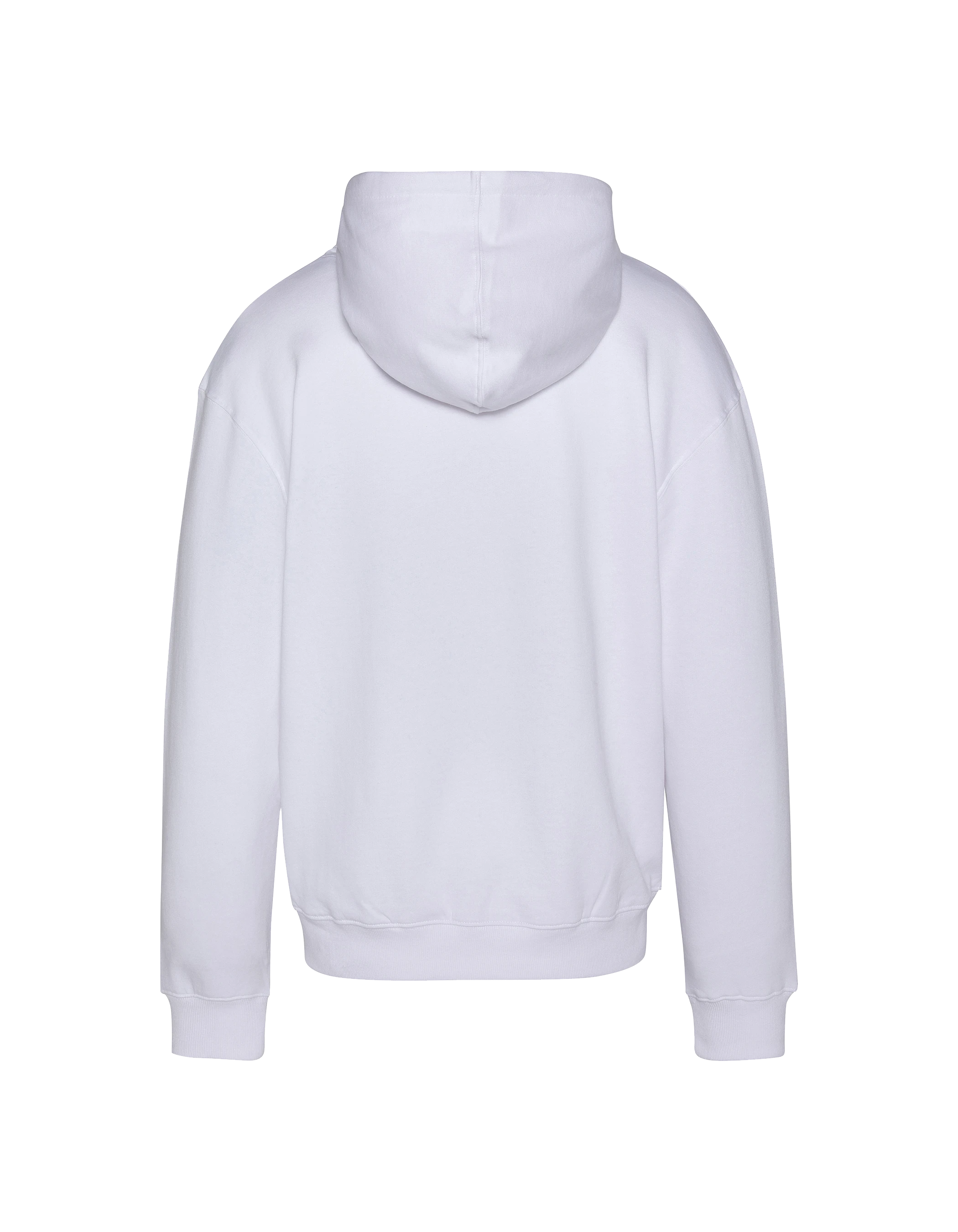 Spaccata bianca stampata con cappuccio-2