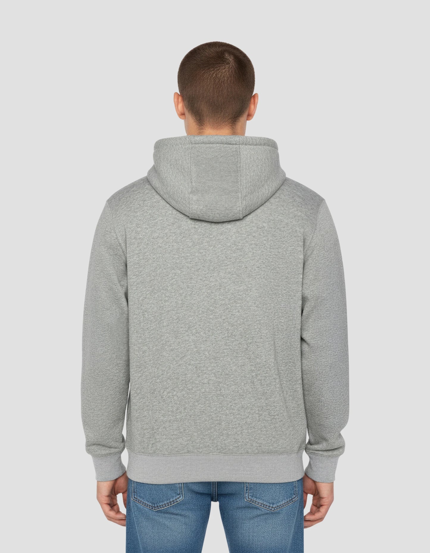 Chinesische graue Kapuze mit Kapuze mit Zip -Sweatshirt