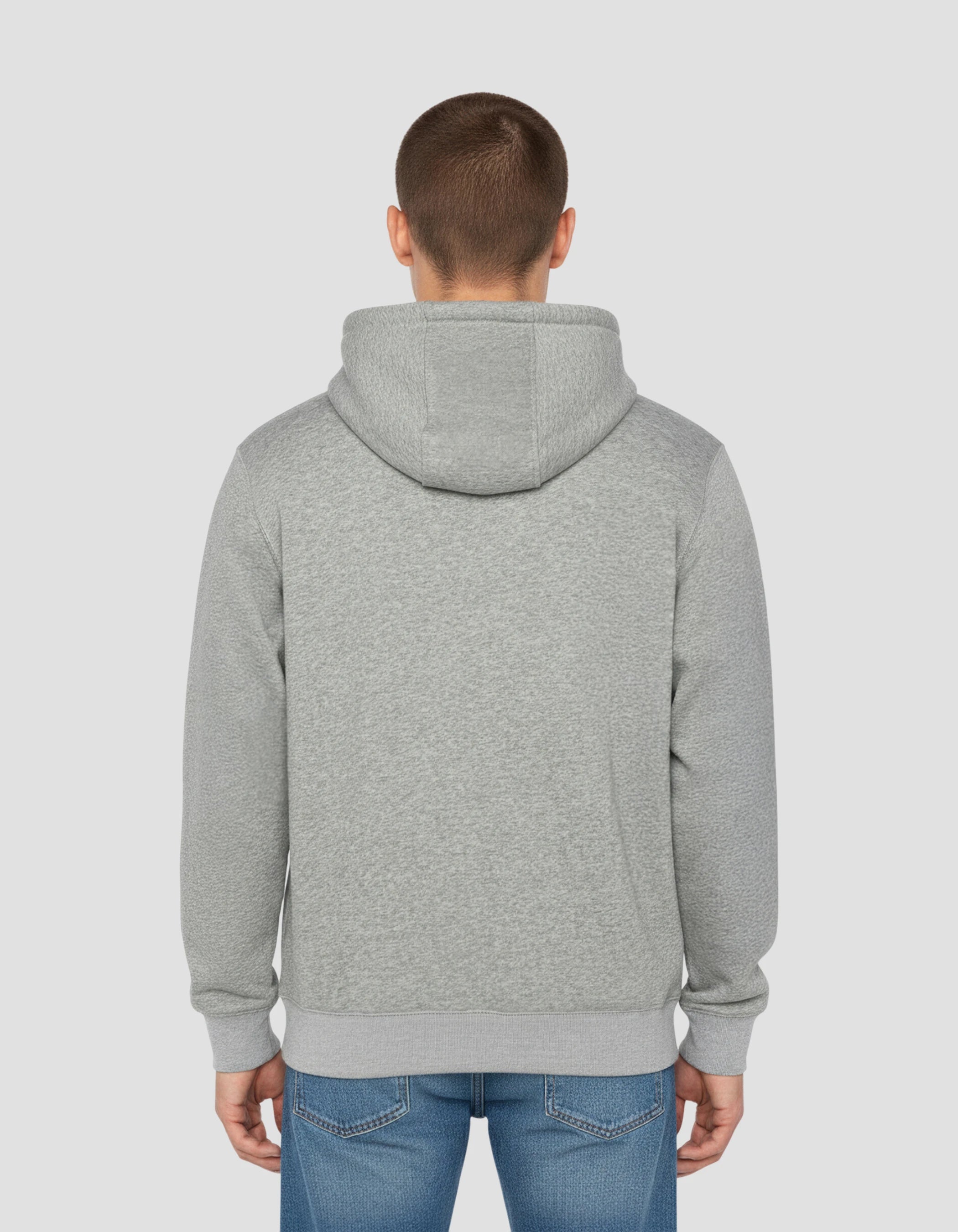 Chinesische graue Kapuze mit Kapuze mit Zip -Sweatshirt-4