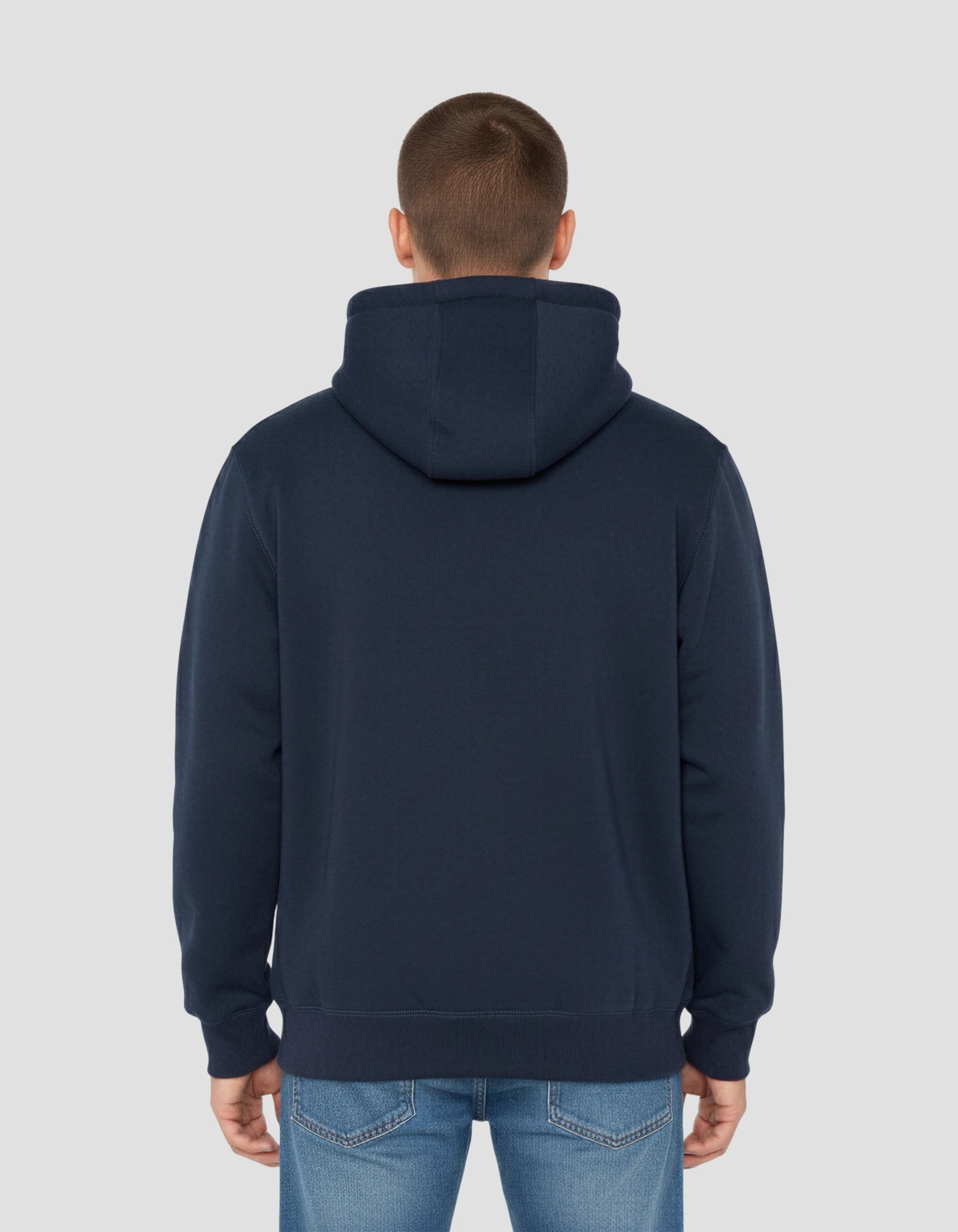 Navy blue zipped sweatshirt - Swhalen | Schott NYC® Navy blue zipped sweatshirt - Swhalen | Schott NYC®