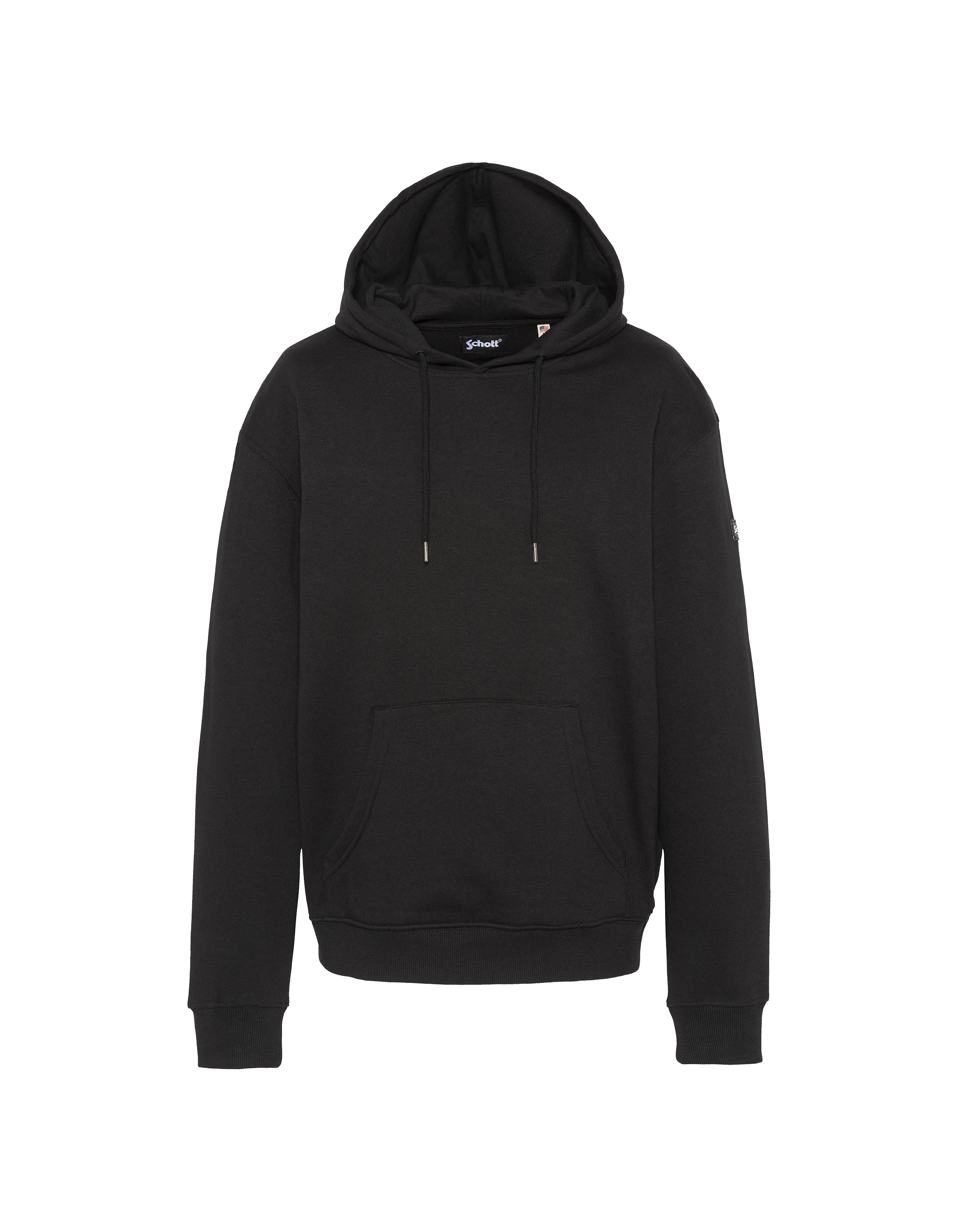 Felpa nera con cappuccio unita-1