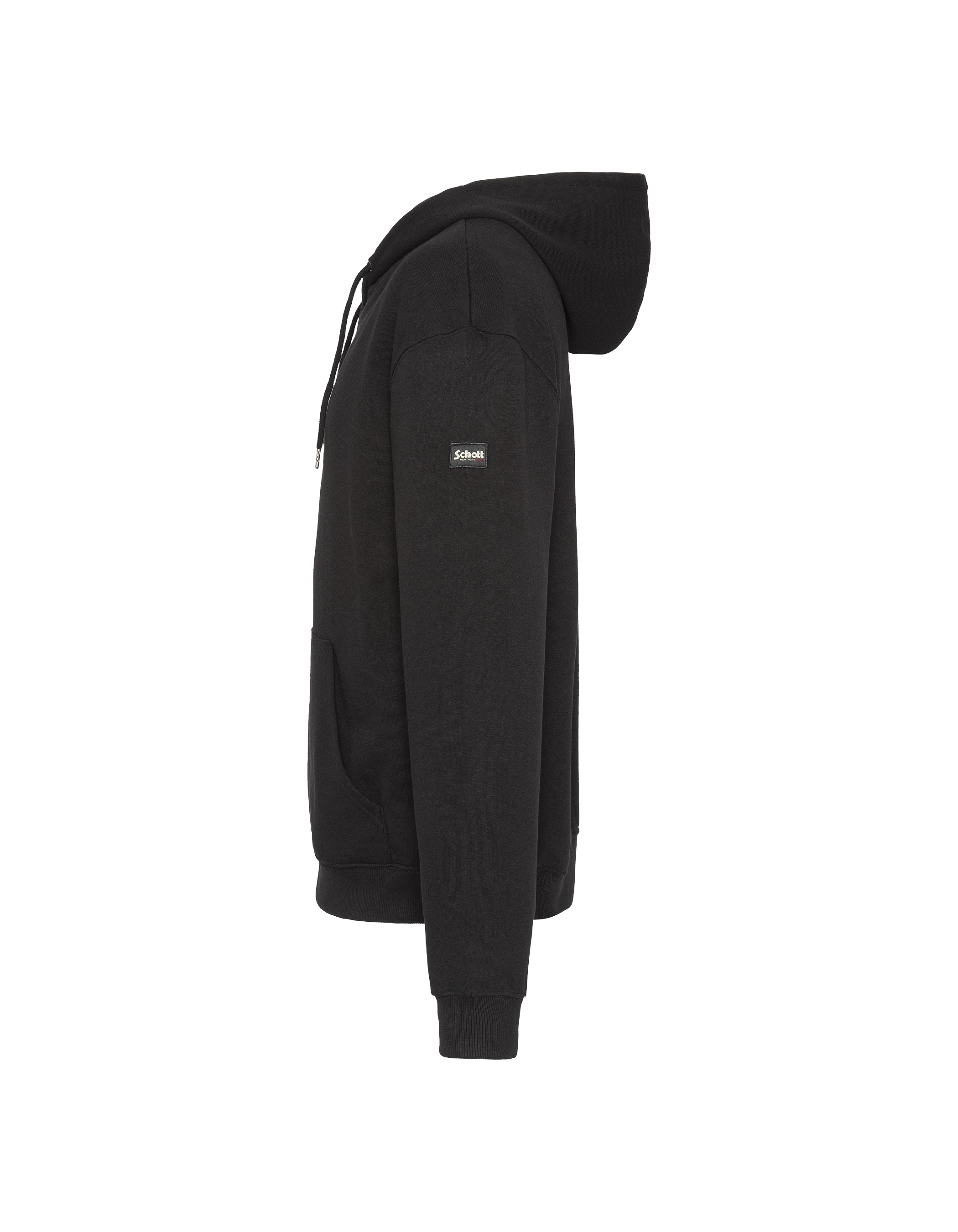 Felpa nera con cappuccio unita-3