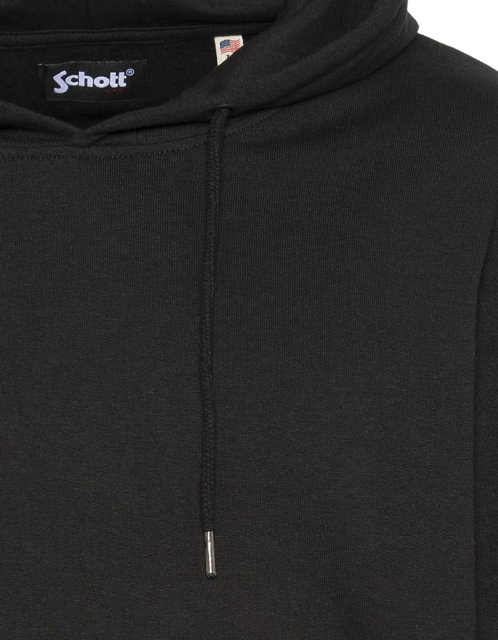 Felpa nera con cappuccio unita-4