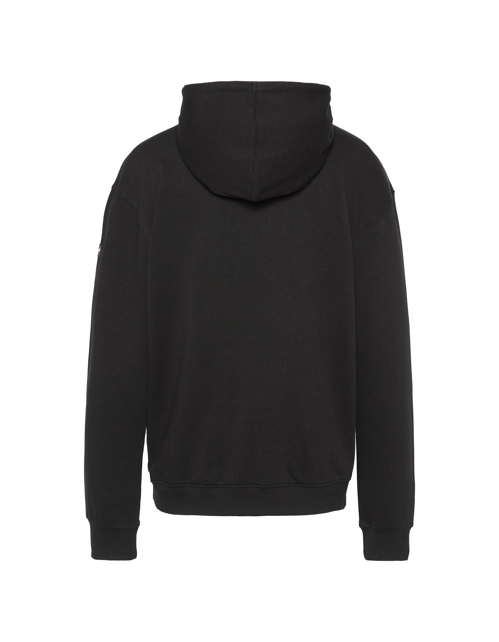 Felpa nera con cappuccio unita-2