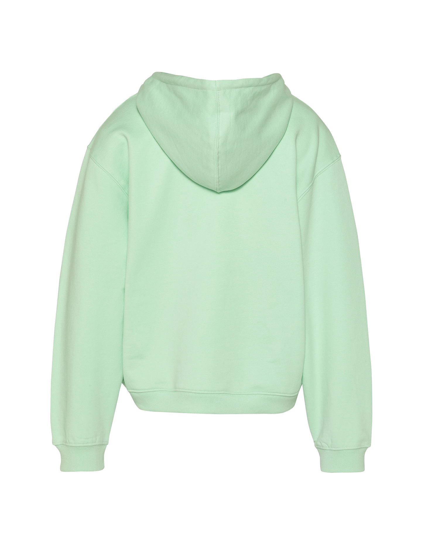 Sweatshirt vert pastel à capuche avec broderie cœur