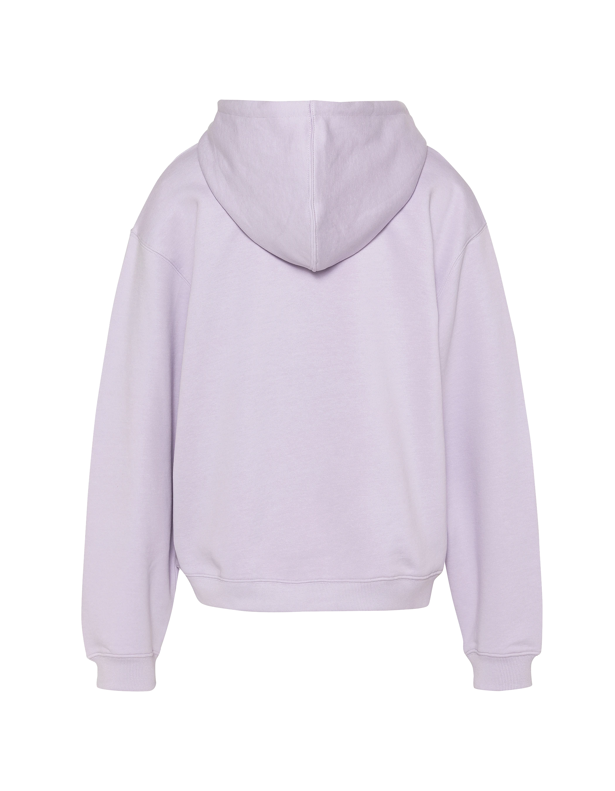 Sweatshirt violet pastel à capuche avec broderie cœur-2