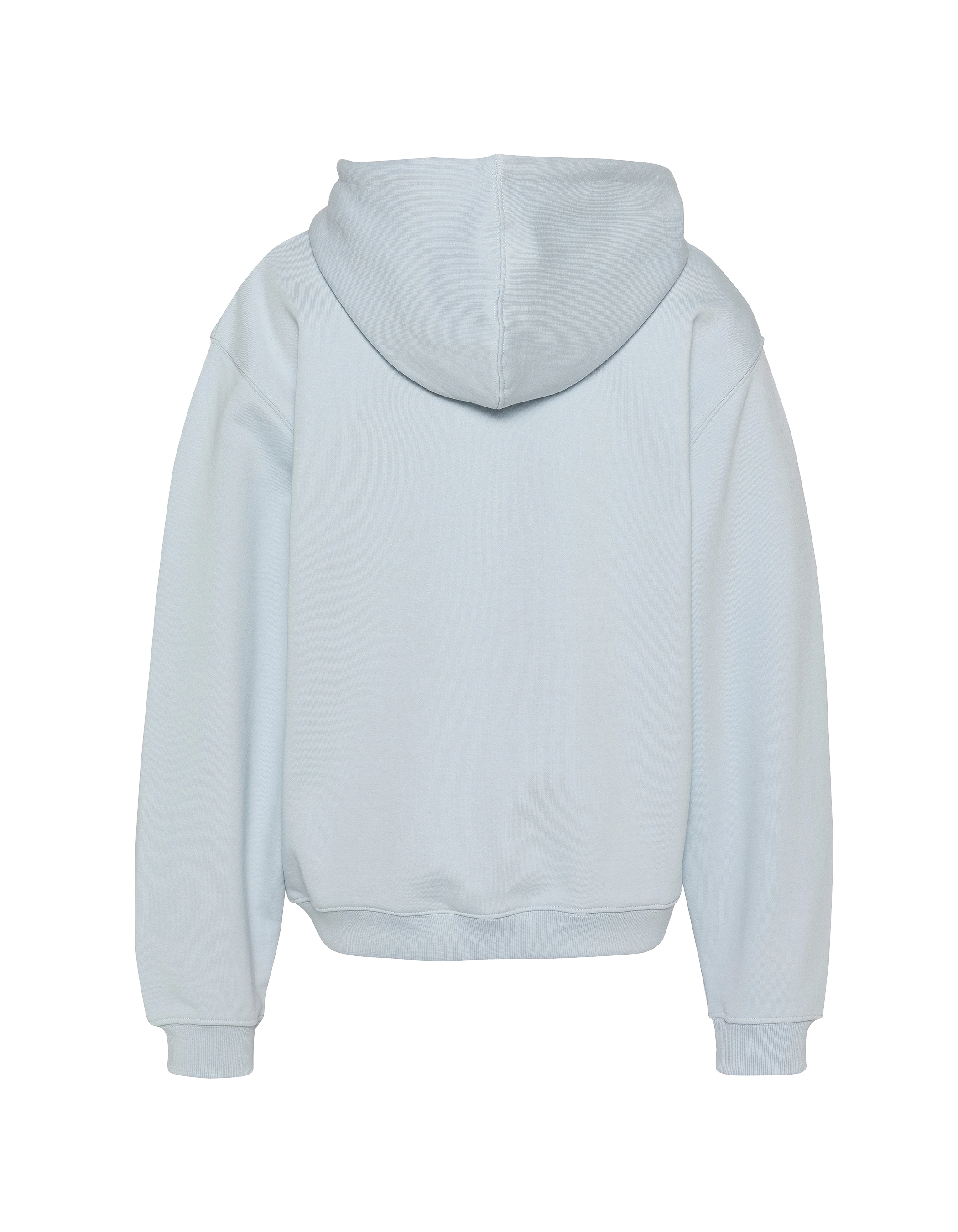 Sweatshirt bleu ciel à capuche avec broderie cœur-2