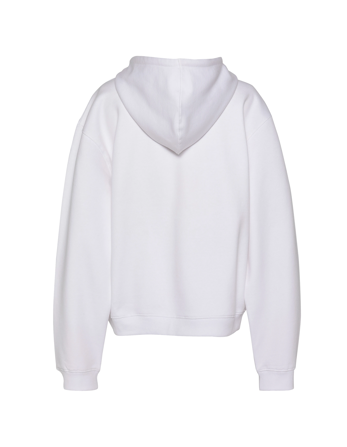 Sweatshirt blanc à capuche avec broderie cœur