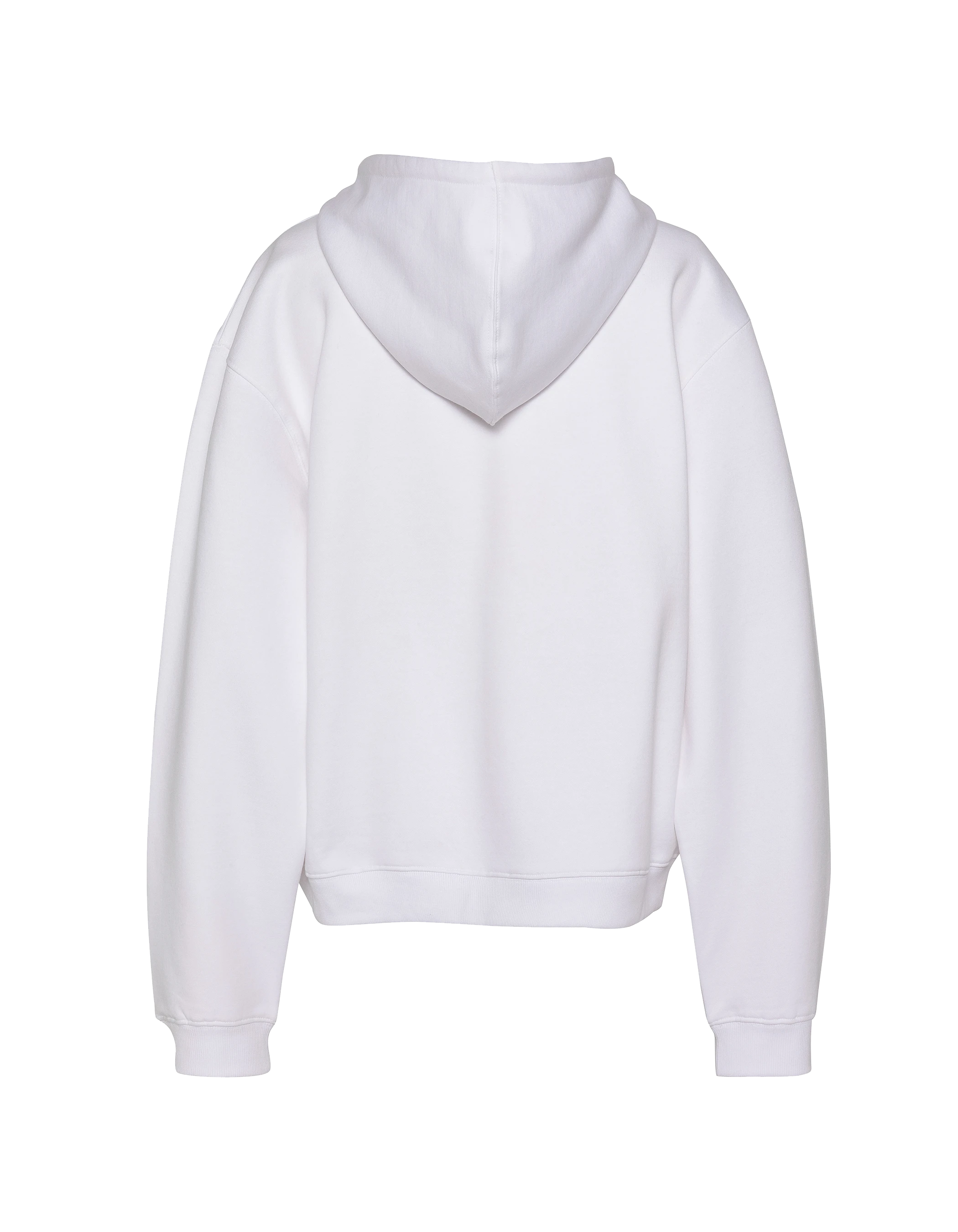 Sweatshirt blanc à capuche avec broderie cœur-2