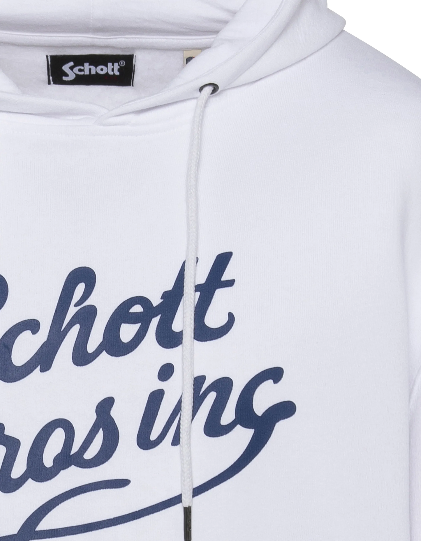 Cappuccio bianco stampato