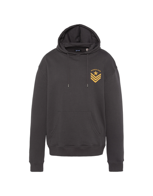 Sudadera con capucha antracita del ejército