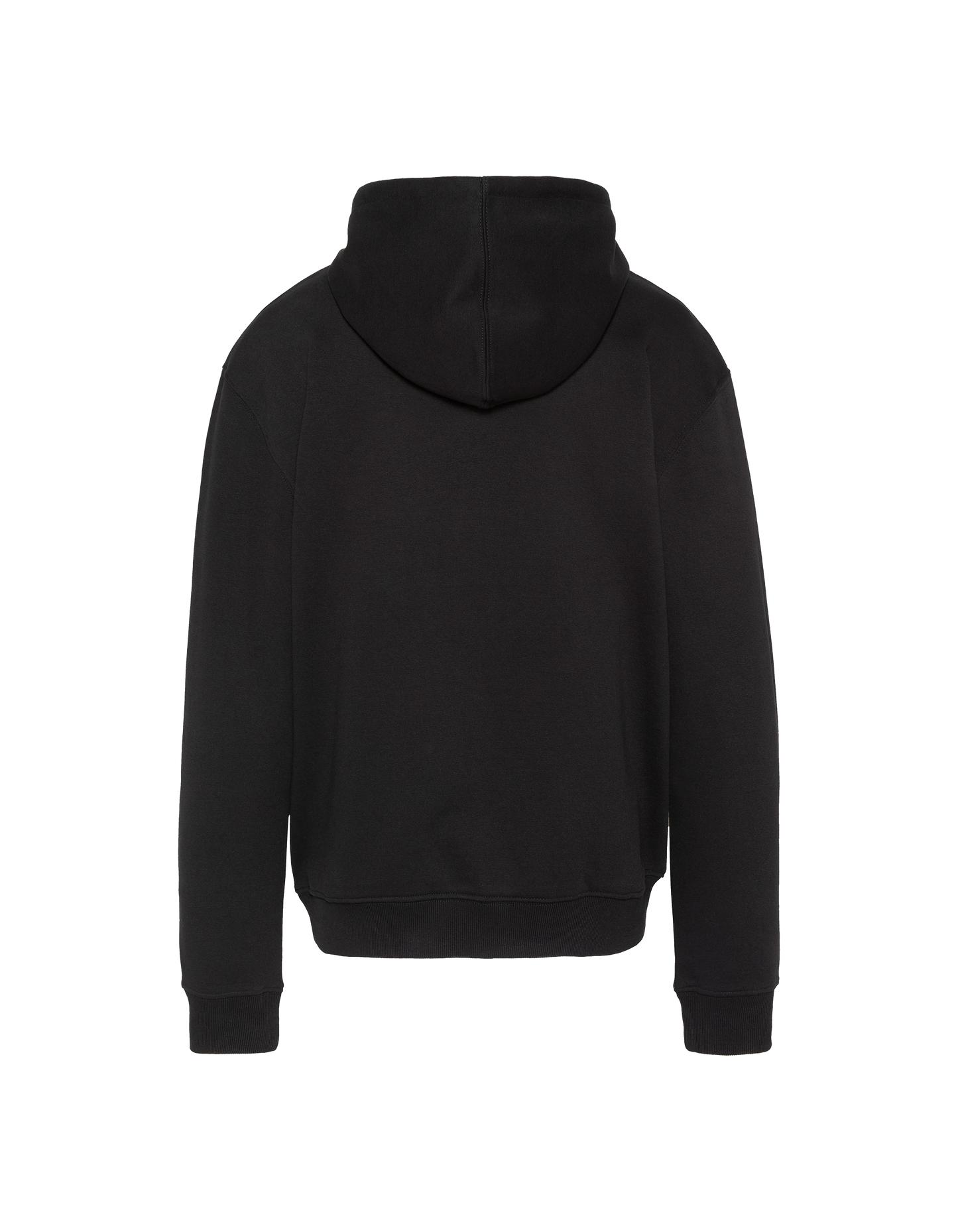 Black hooded sweatshirt printed “BORN IN N.Y.”