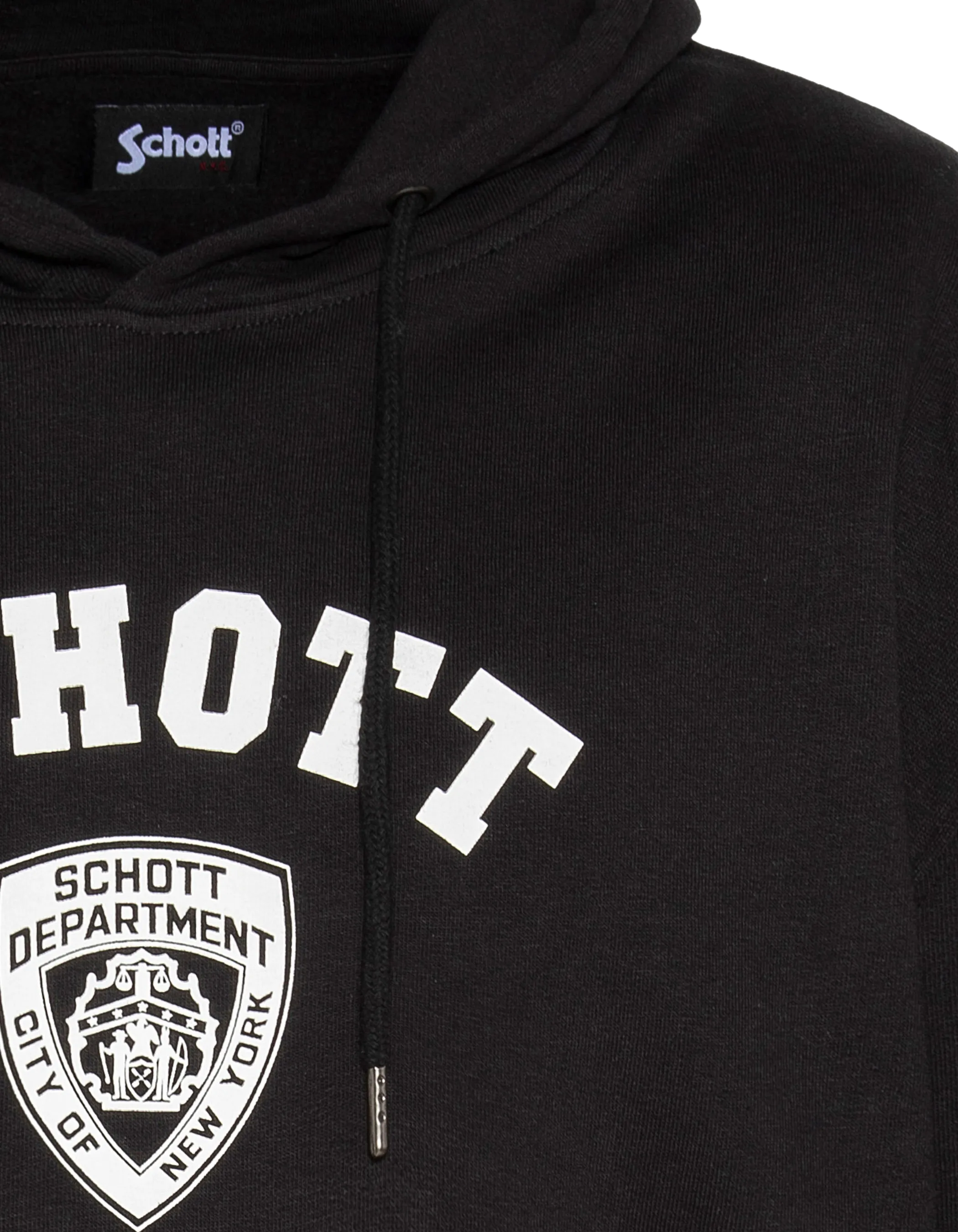 Felpa con cappuccio nera di NYPD-3