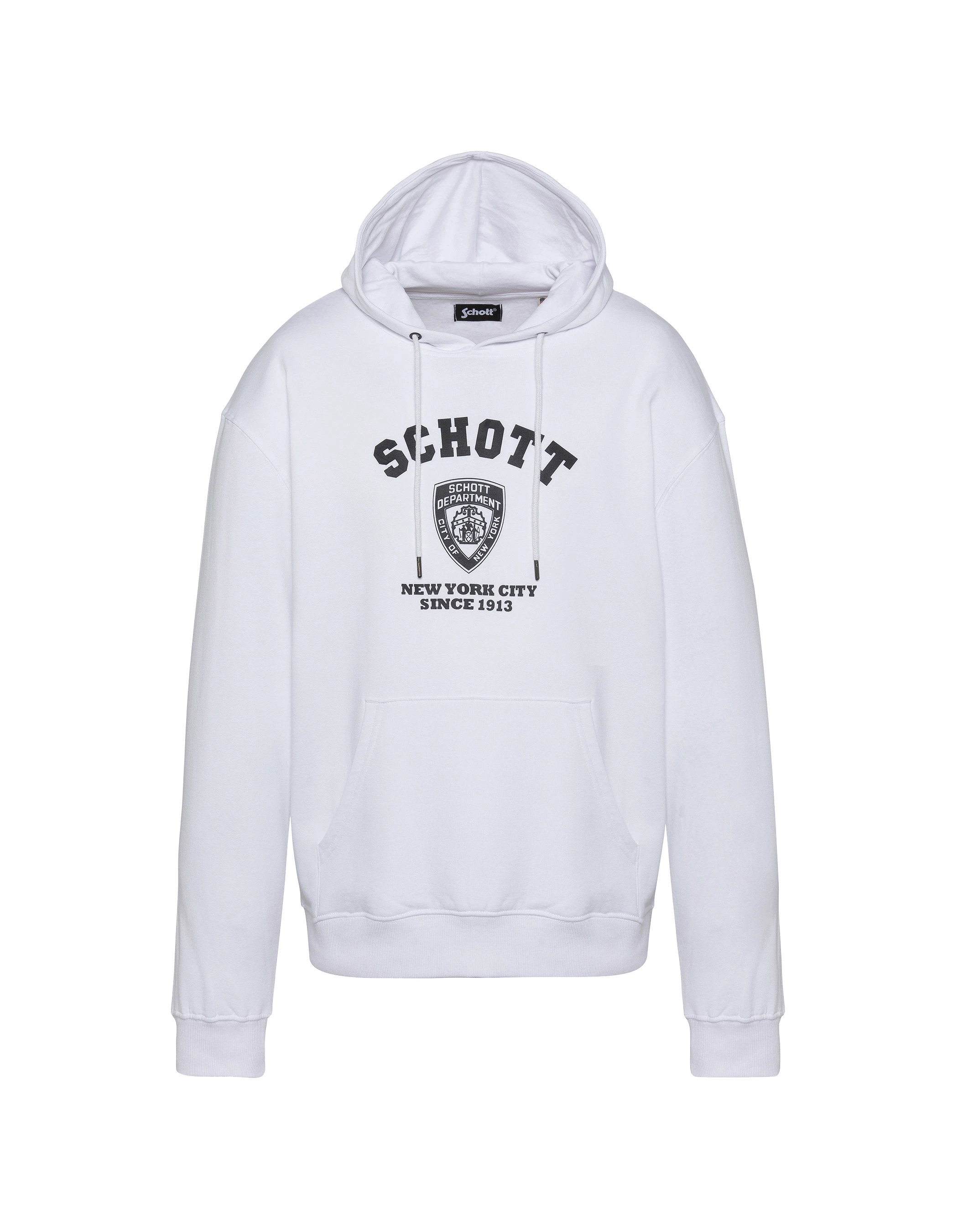 Felpa con cappuccio bianca di NYPD-1