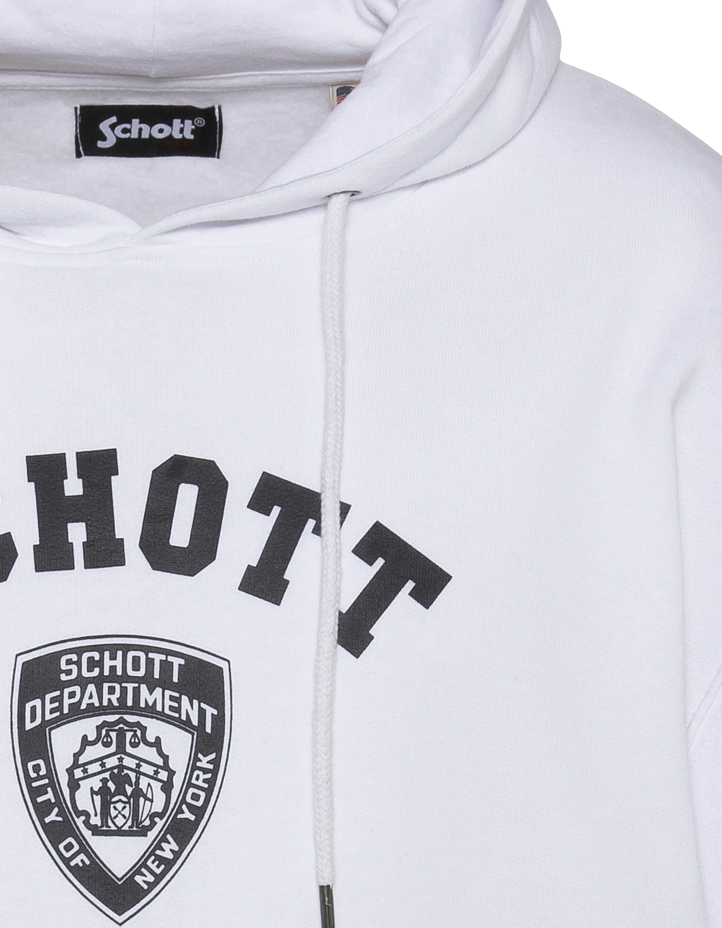 Felpa con cappuccio bianca di NYPD