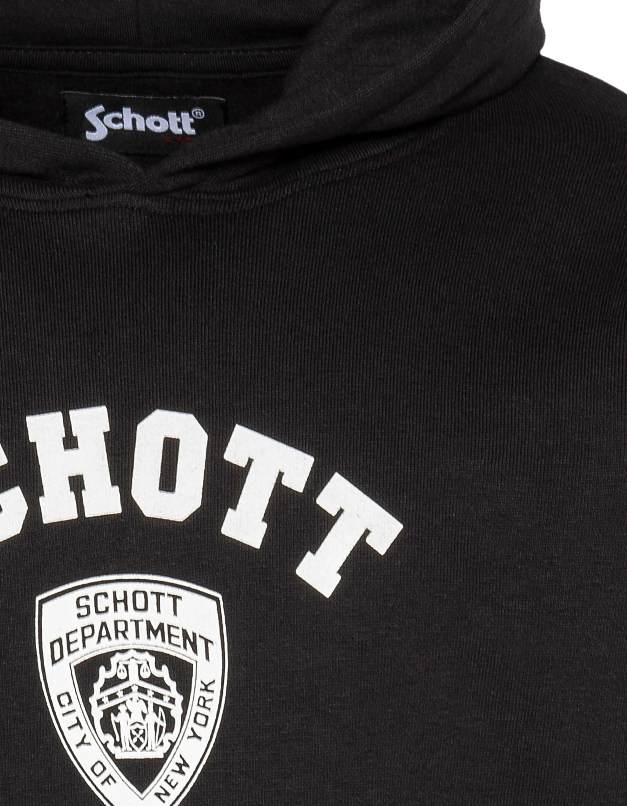 Felpa con cappuccio nero stampato per bambini-3