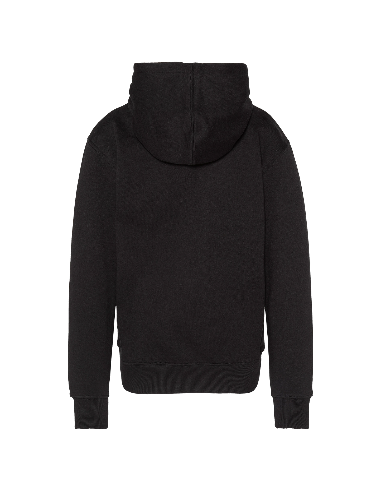 Felpa con cappuccio nero stampato per bambini