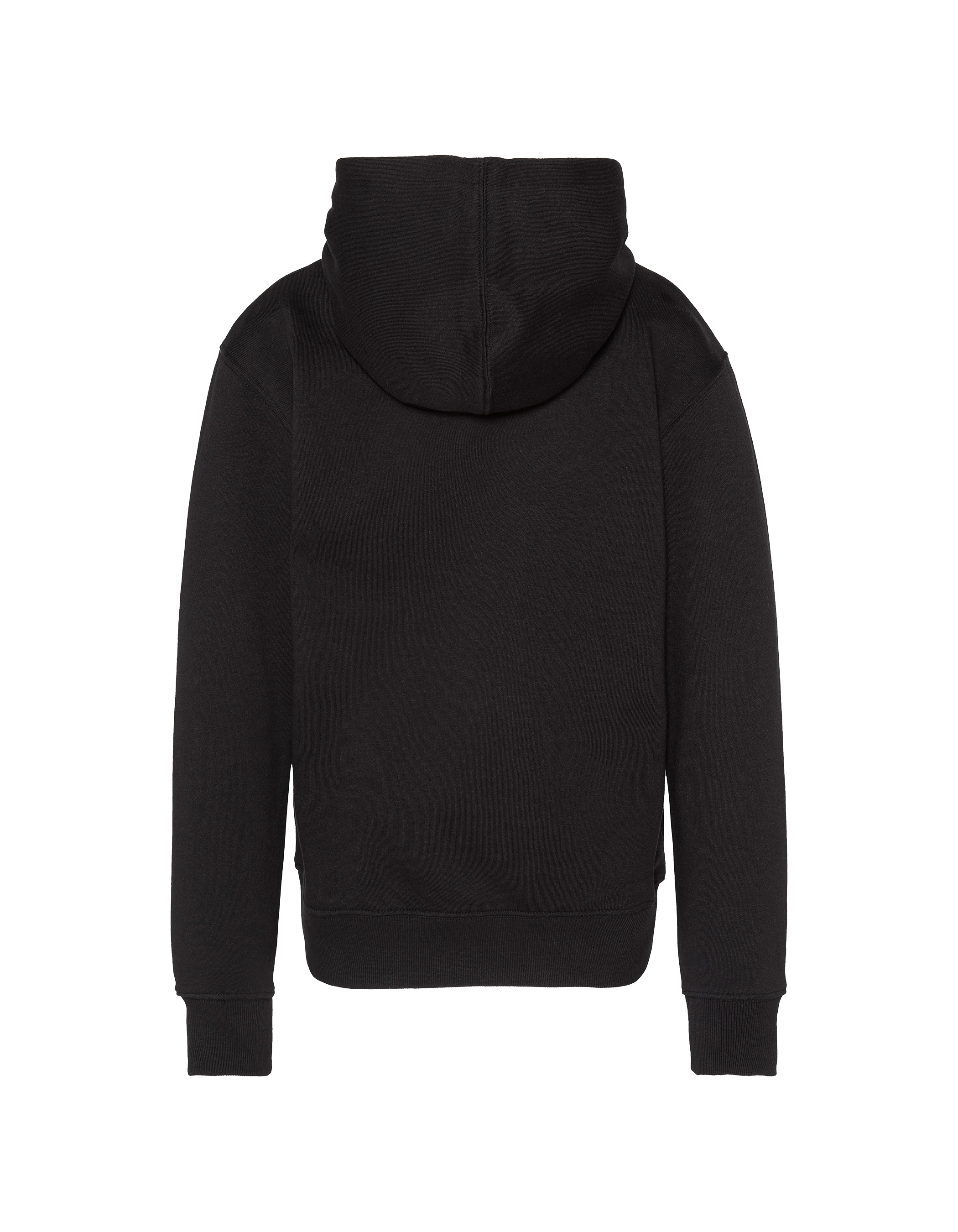 Felpa con cappuccio nero stampato per bambini-2