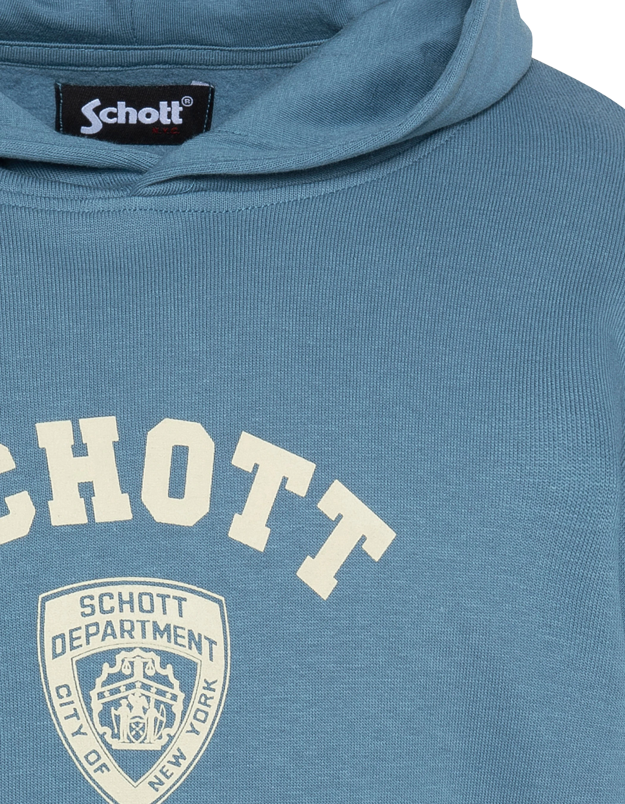 Felpa con cappuccio blu stampato blu per bambini-3