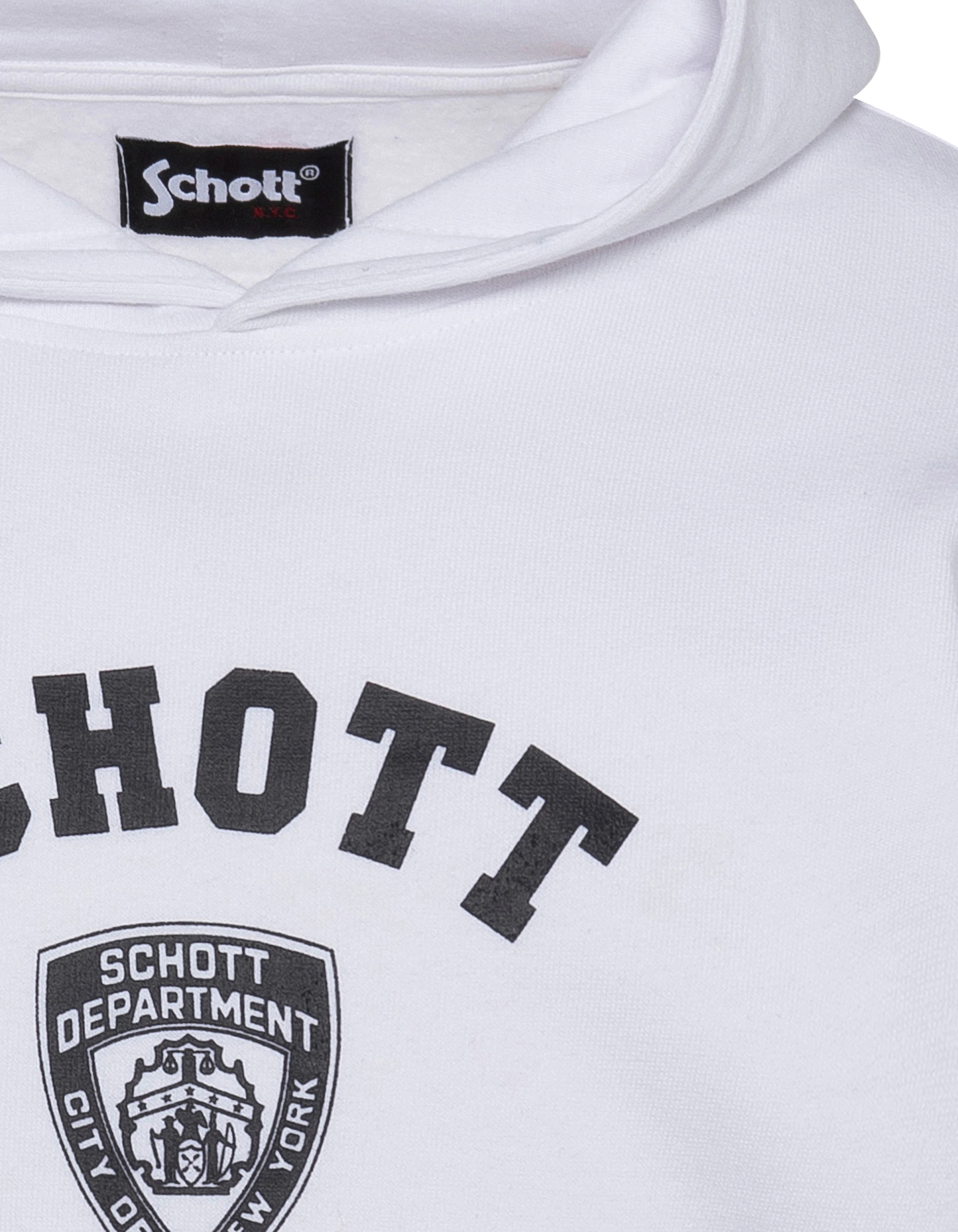 Cappuccio bianco stampato per bambini