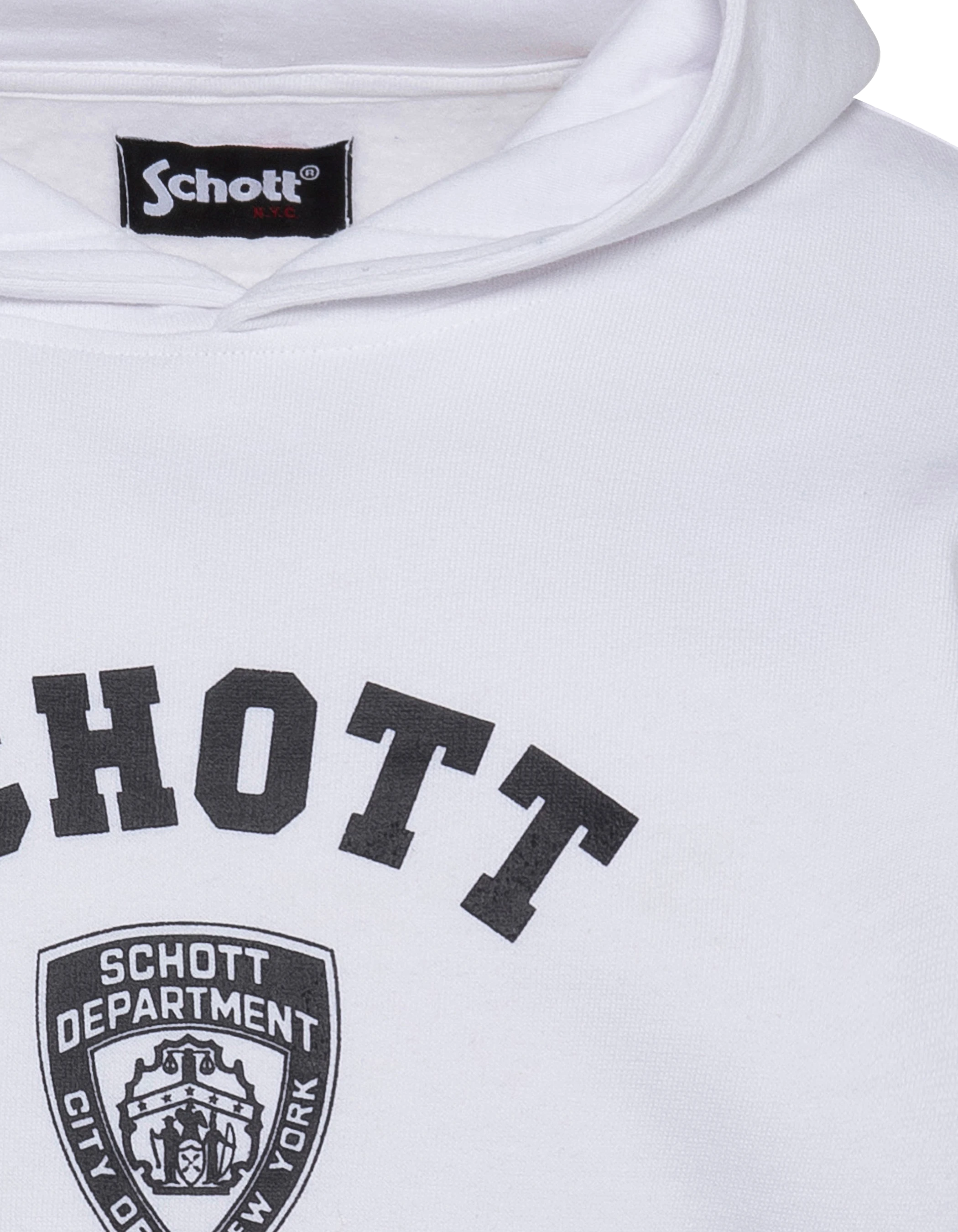 Cappuccio bianco stampato per bambini-3