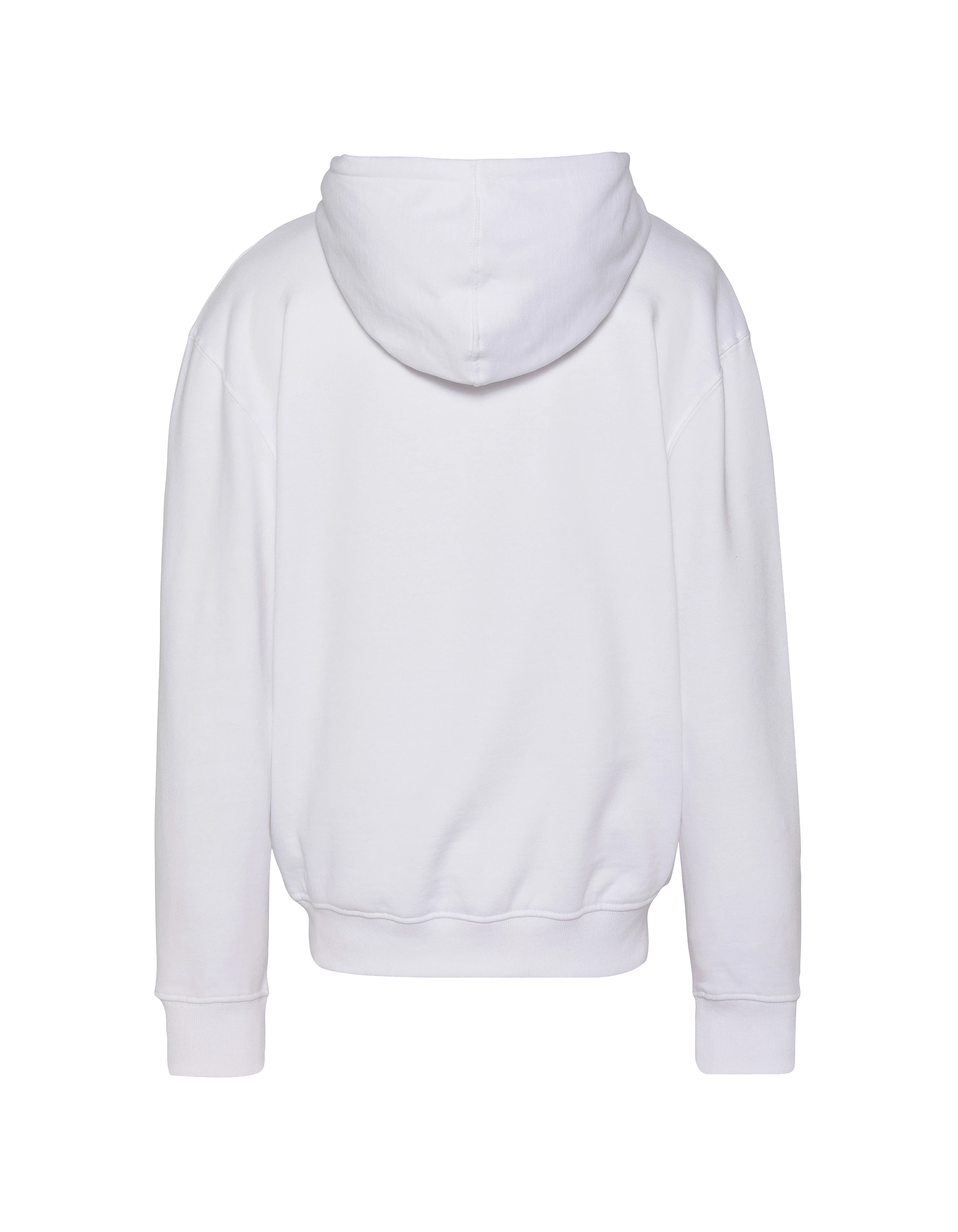 White hooded sweatshirt printed “SCHOTT BROS INC. »-2
