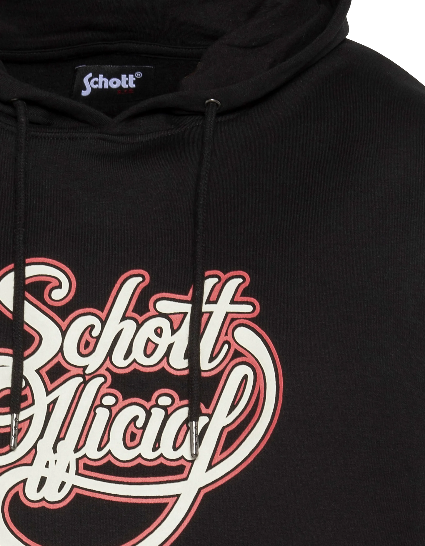 Offizielles Schott-Kapuzenpullover mit schwarzem Aufdruck