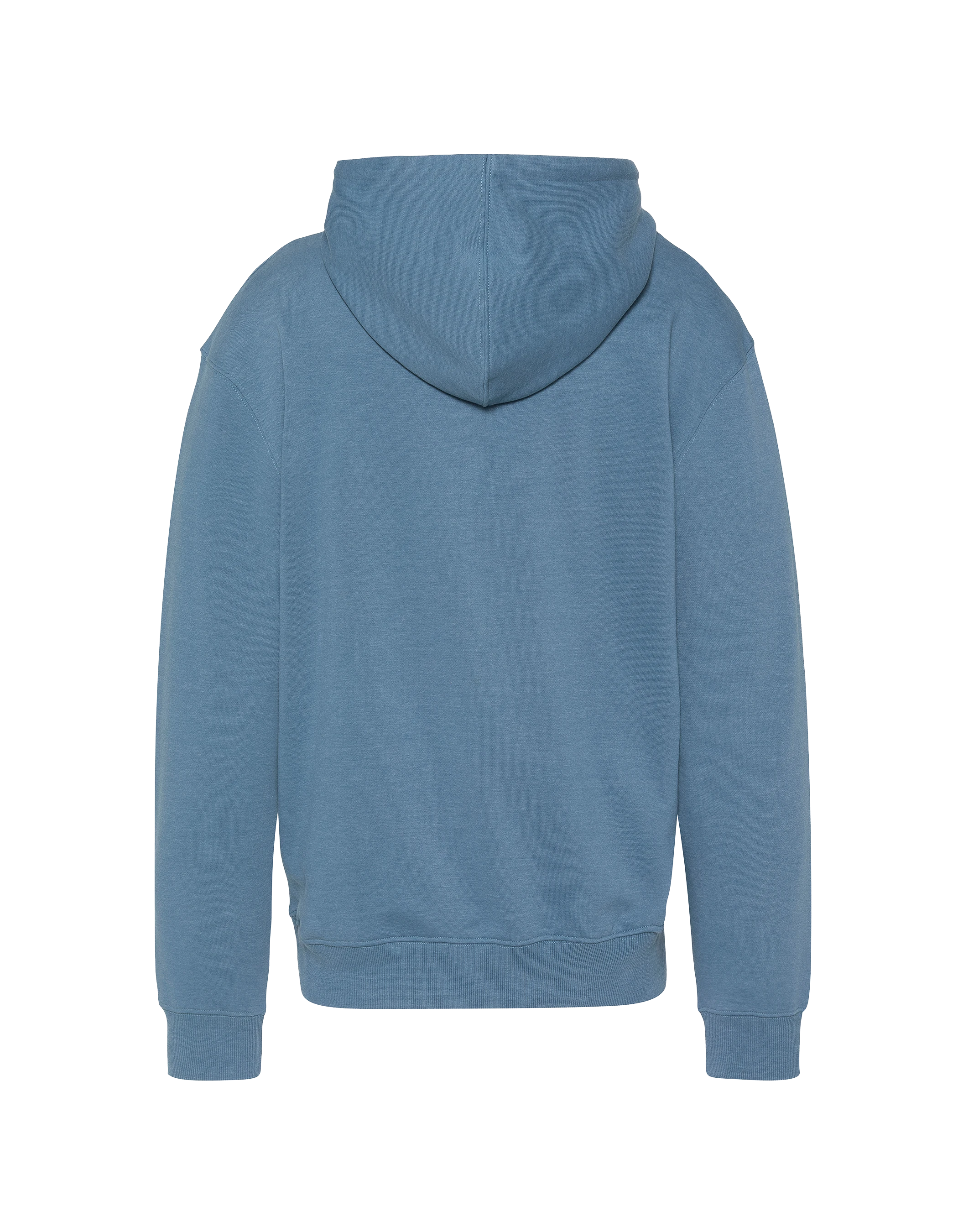 Blaues Jeans-Kapuzensweatshirt mit Schott-Official-Aufdruck-2