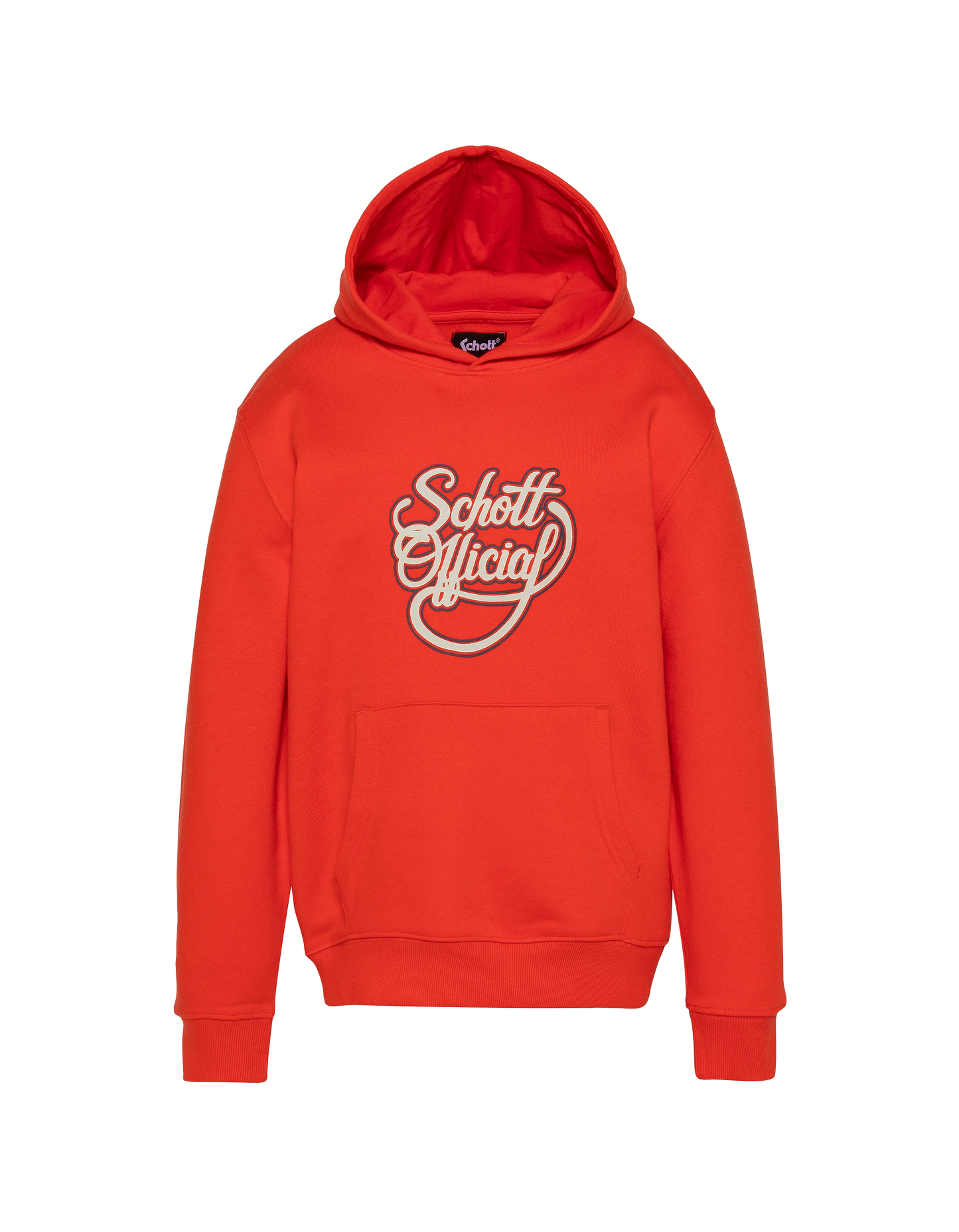 Orangefarbenes Schott Official-Kapuzenpullover für Kinder