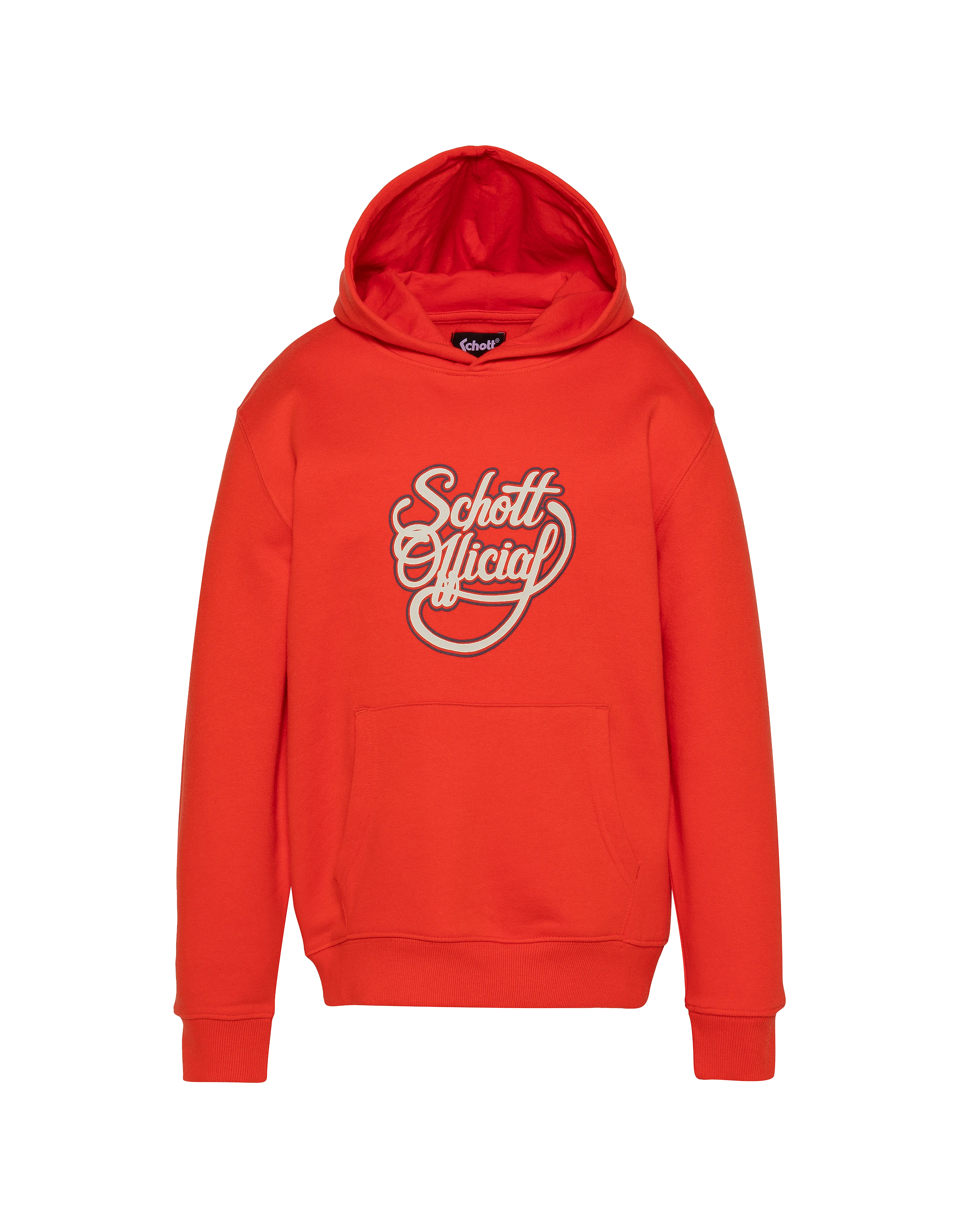 Orangefarbenes Schott Official-Kapuzenpullover für Kinder-1