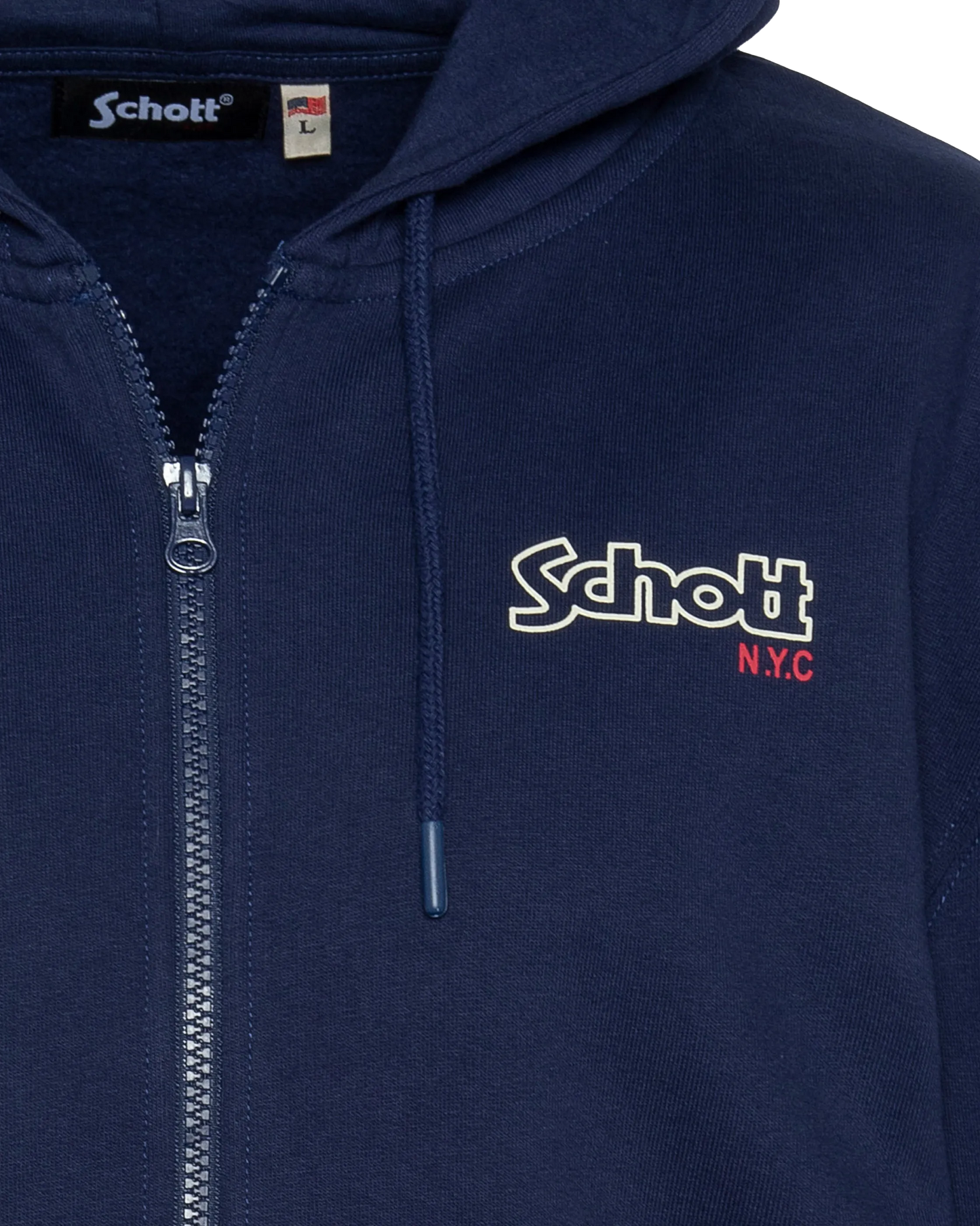 Zipped navy blue sweatshirt