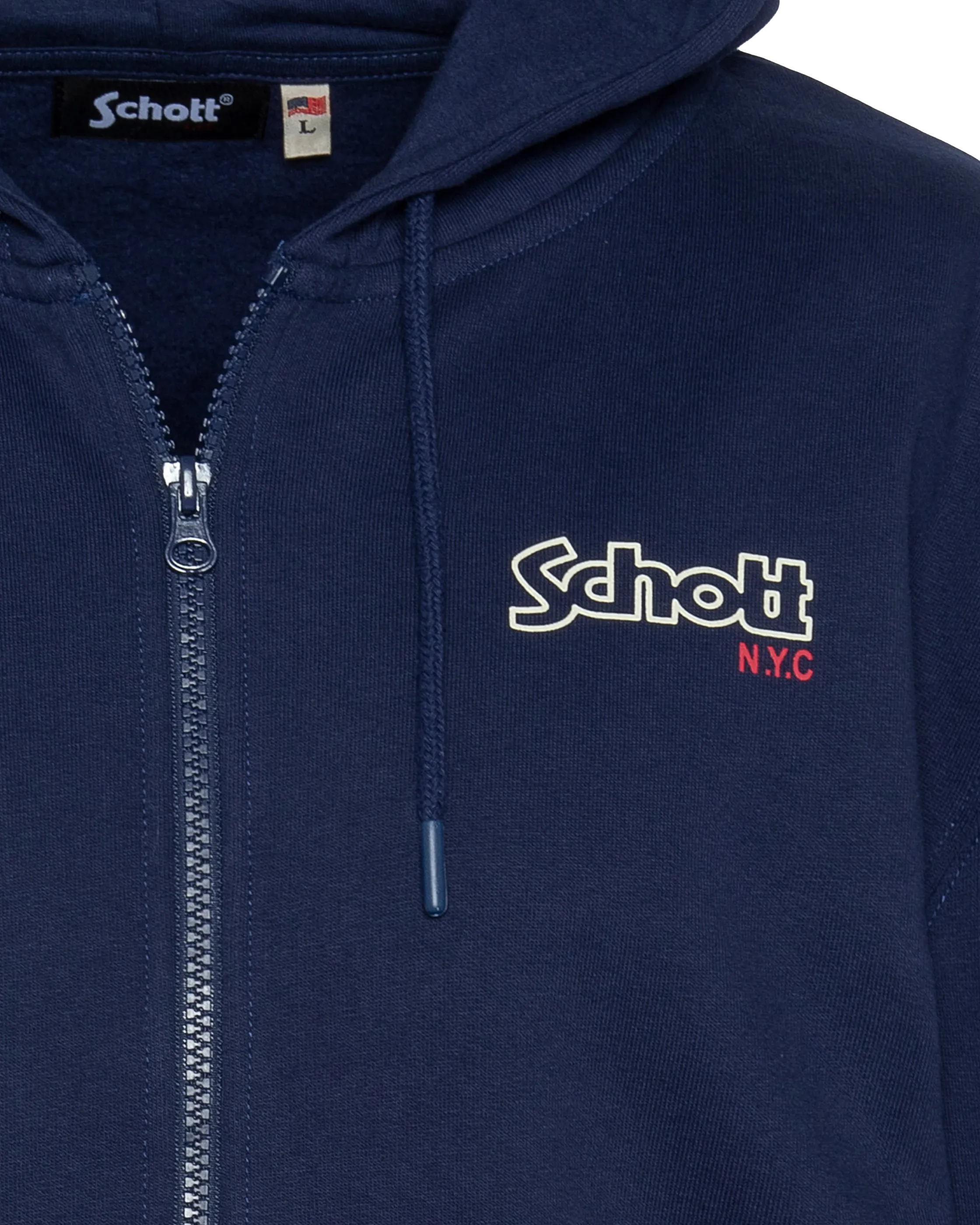Zipped navy blue sweatshirt-3