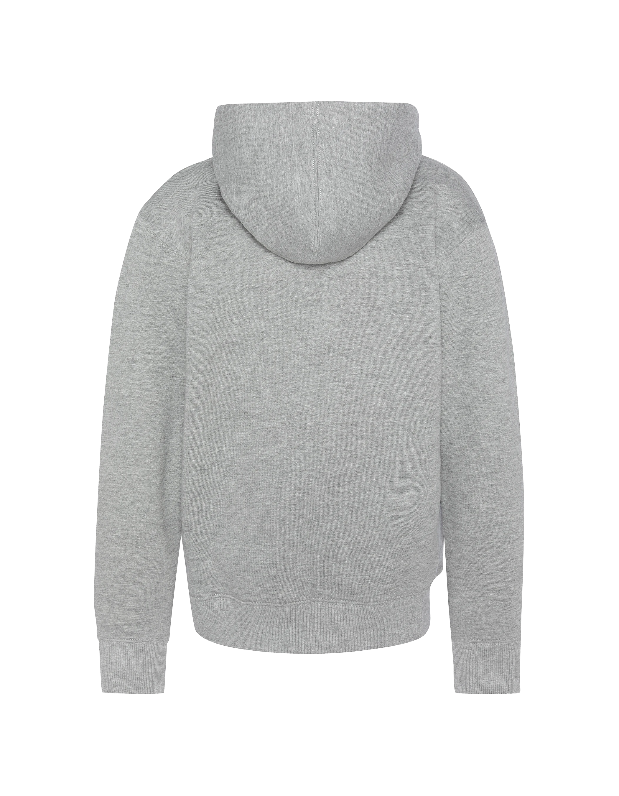 Sudadera infantil con capucha y cremallera gris jaspeado-2