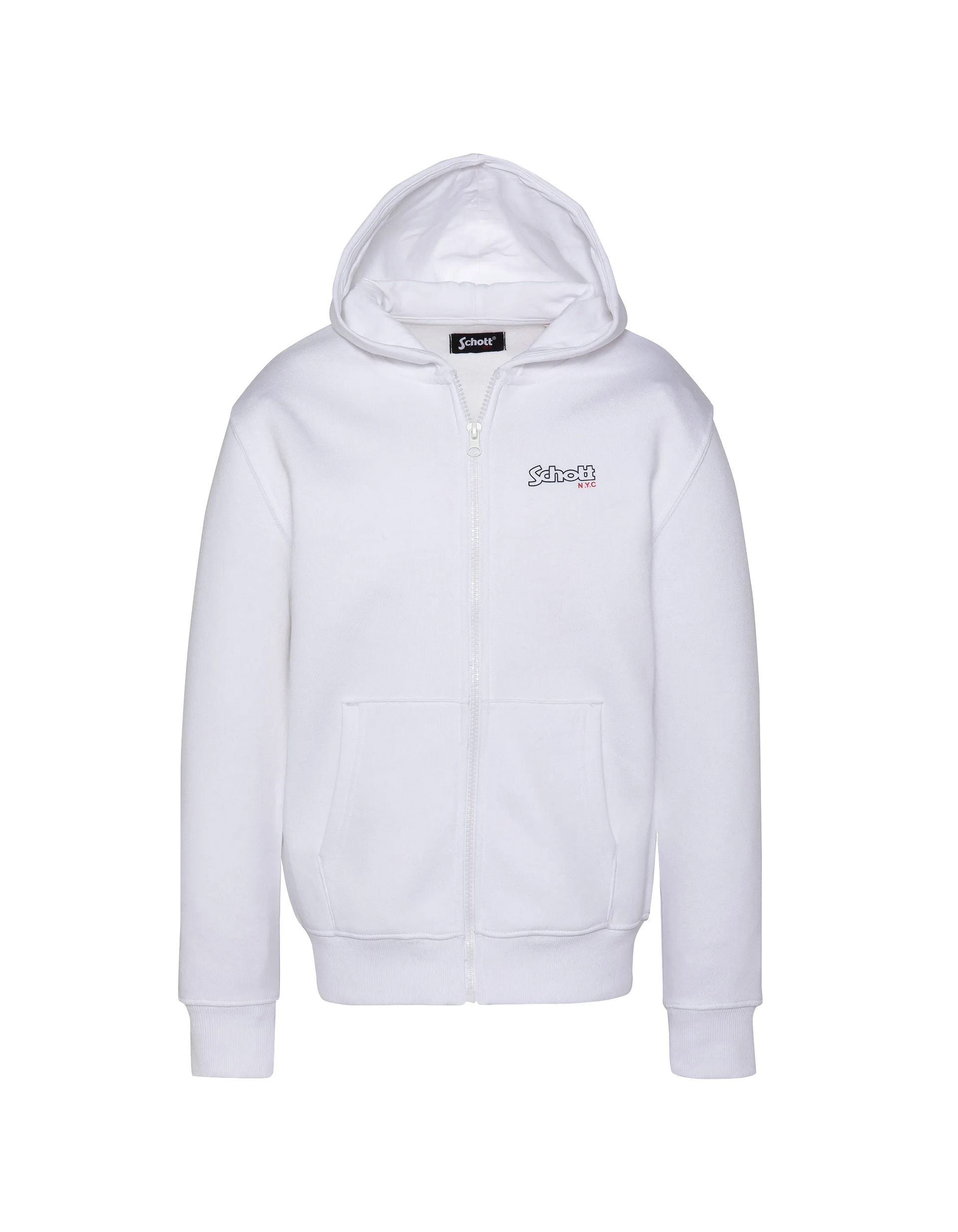 Schott NYC Swhoody Felpa Con Cappuccio Uomo - 100% Cotone 320g