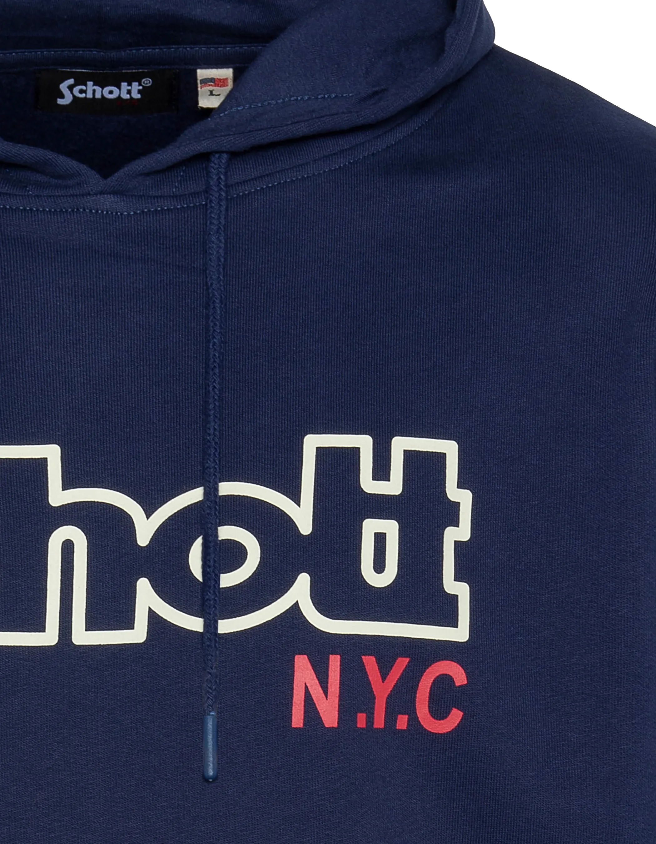 Sweatshirt bleu marine à capuche-3