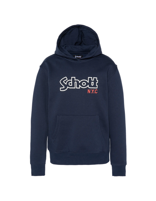 Sweatshirt bleu marine à capuche imprimé enfant