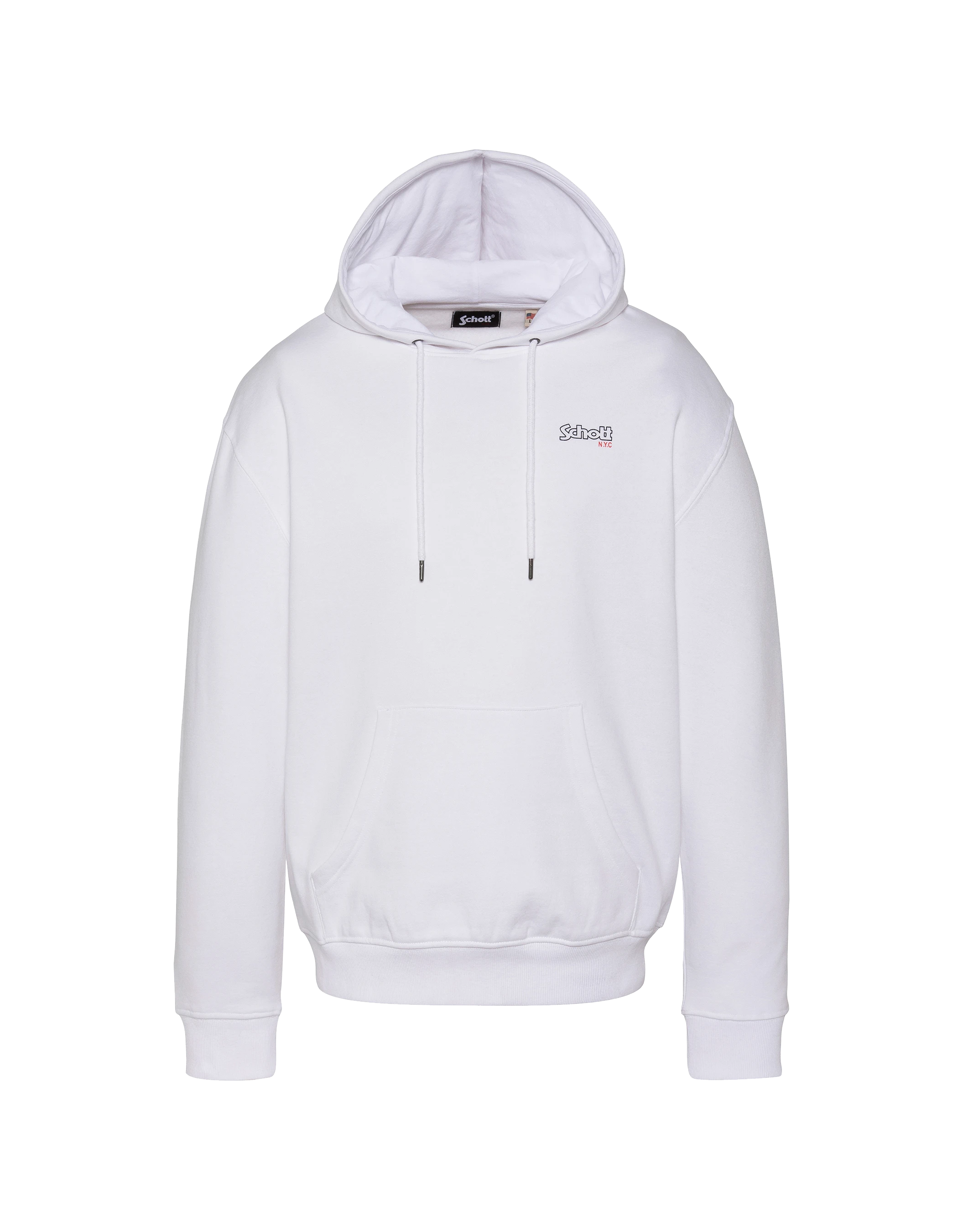 Weißes Kapuzensweatshirt-1