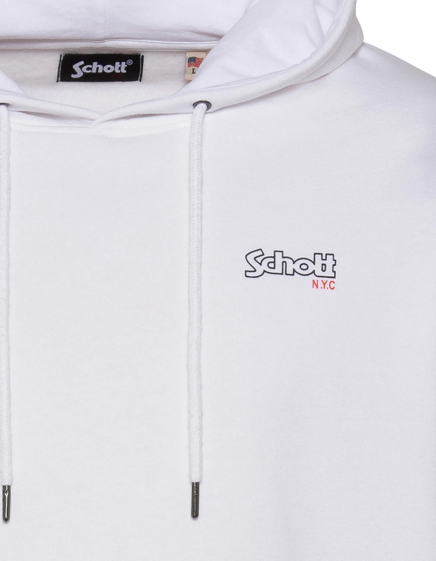 Weißes Kapuzensweatshirt