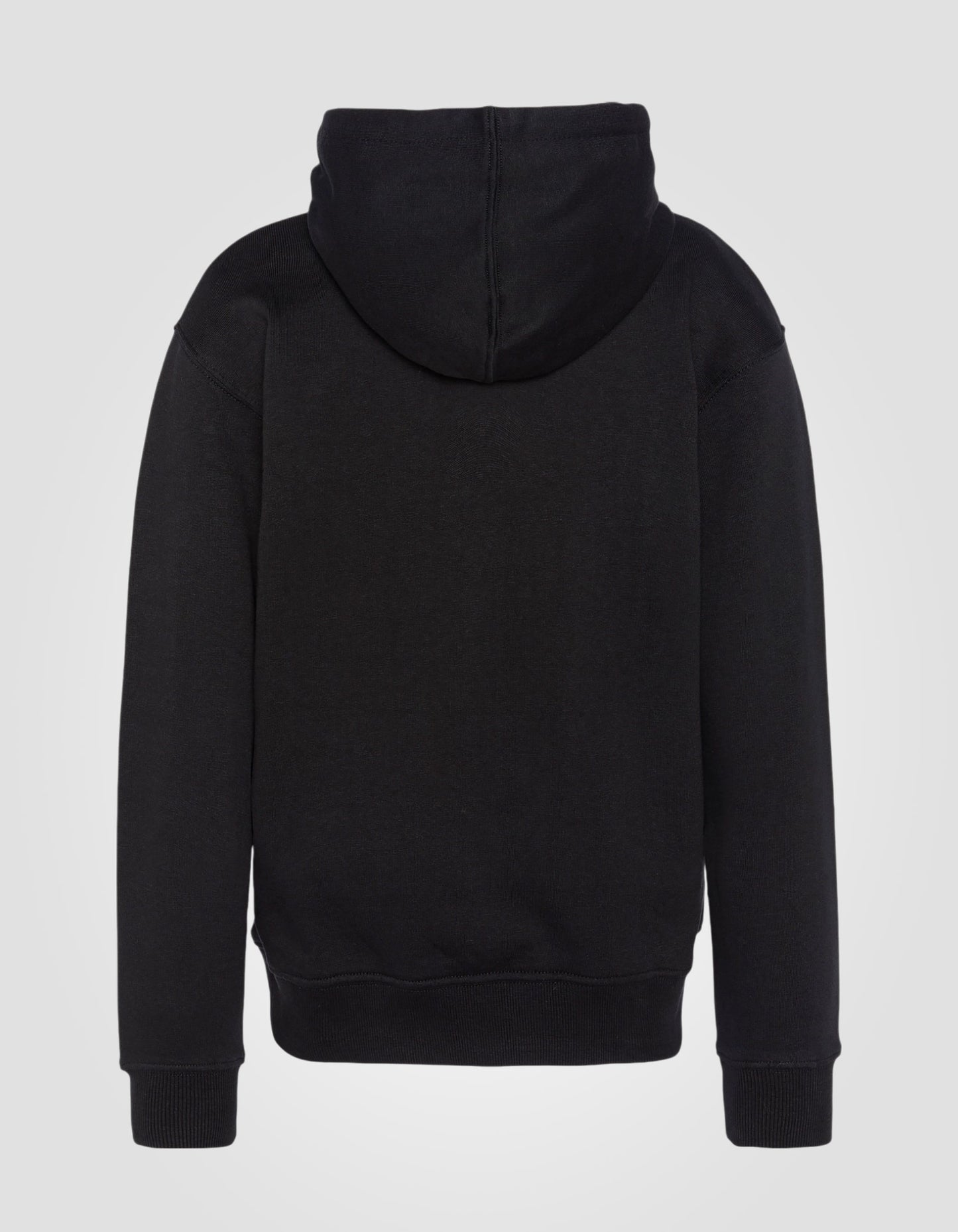 Schwarz bedrucktes Kapuzen -Sweatshirt