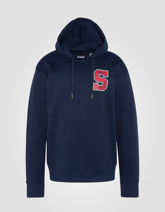 Dunkelblaues Sweatshirt gedruckt