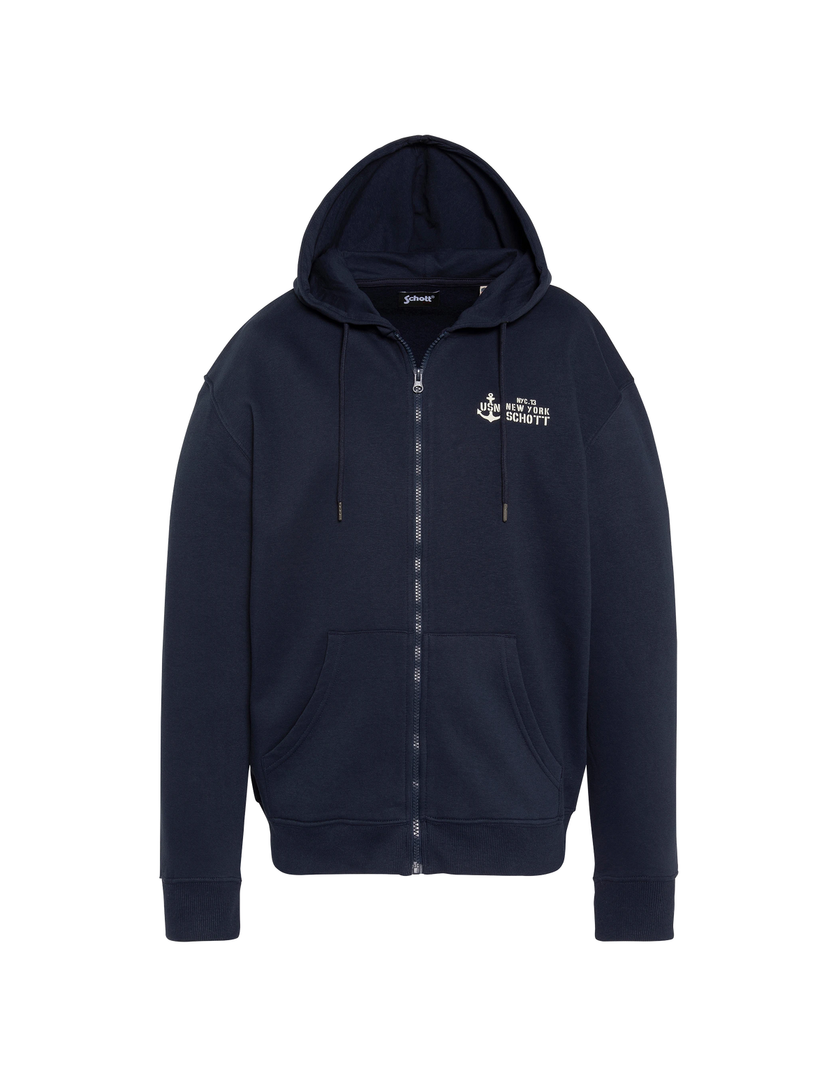 zip hoodie navy blue-1
