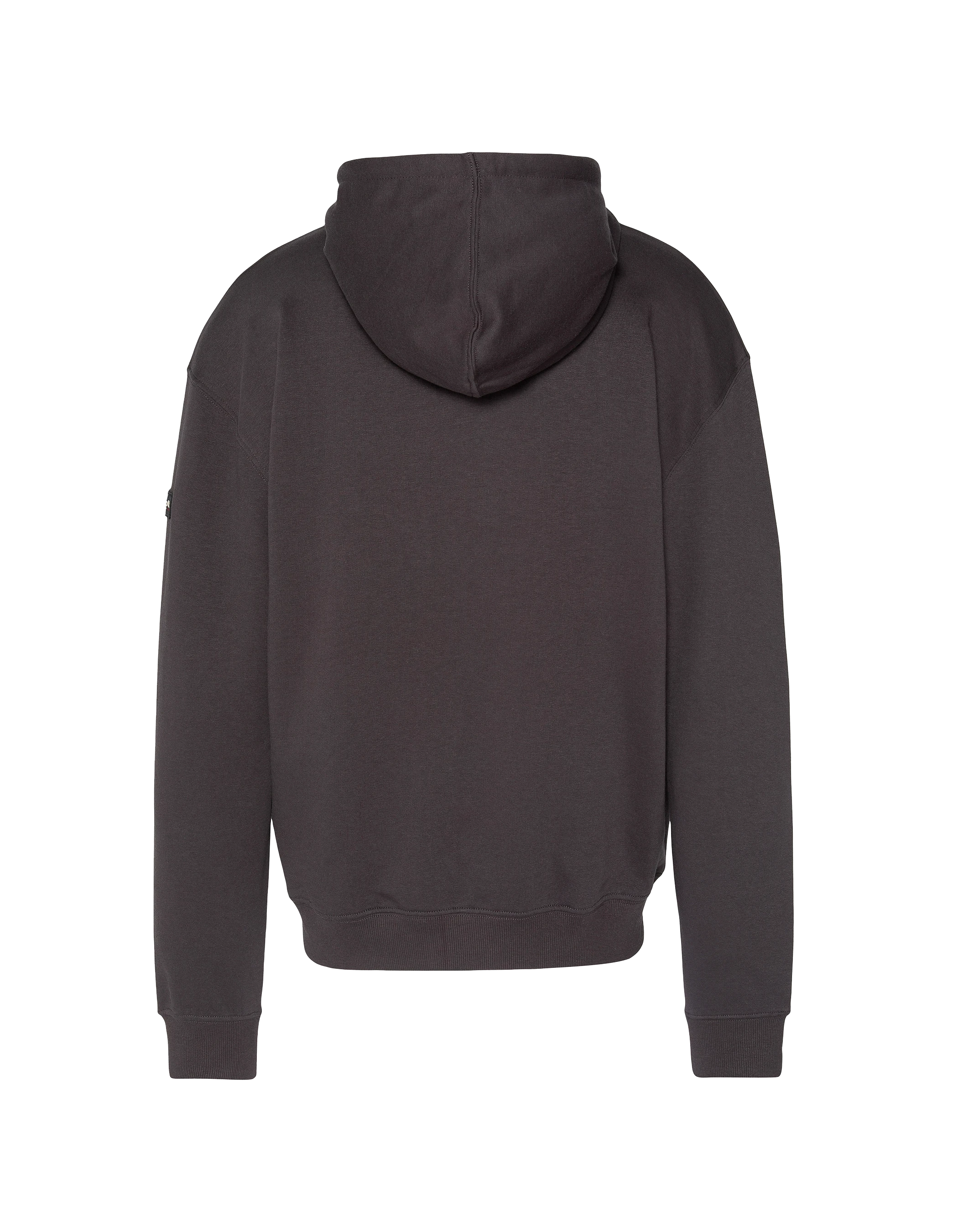 Sweatshirt à capuche anthracite uni zippé-2