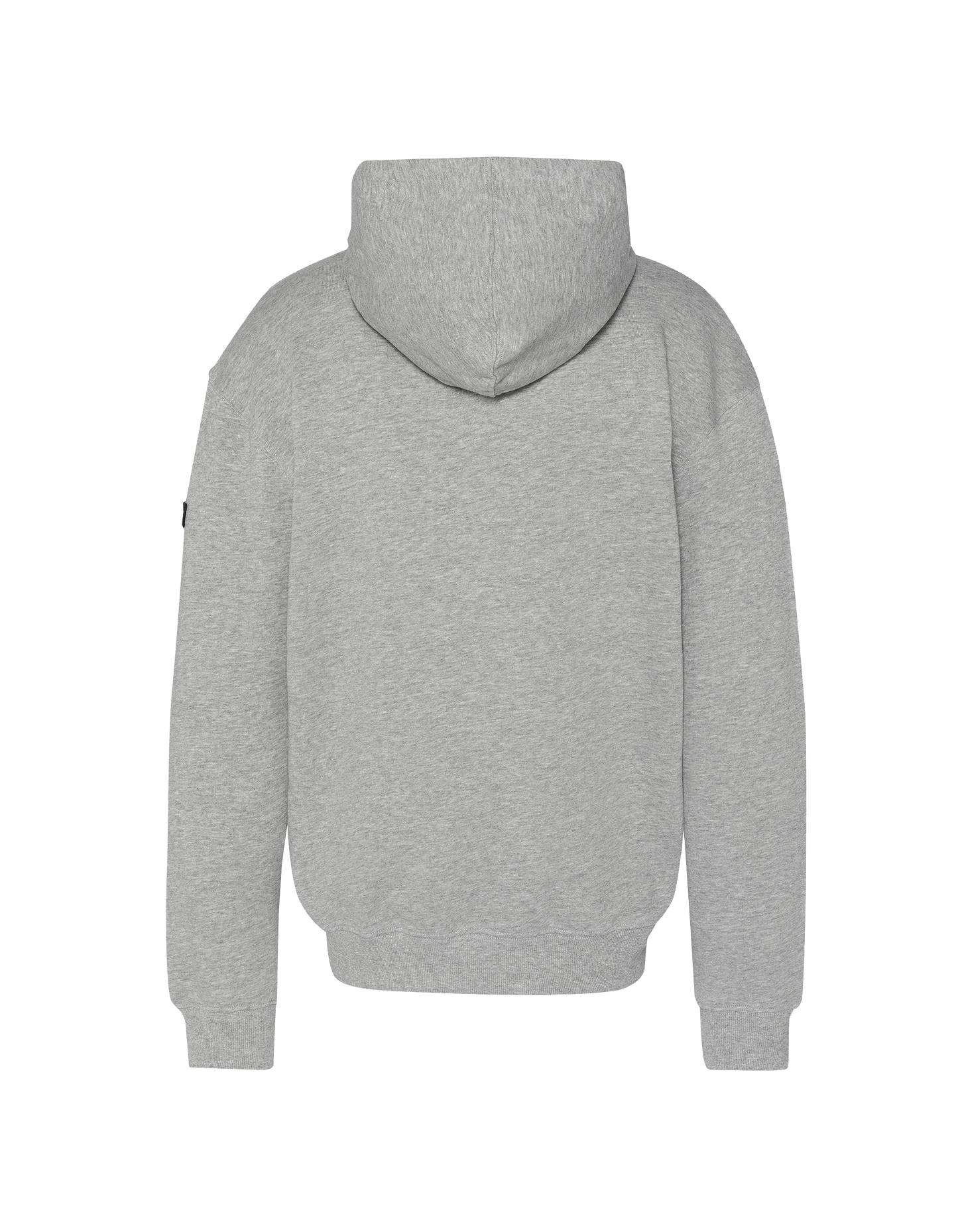 Sweatshirt à capuche gris chiné uni zippé