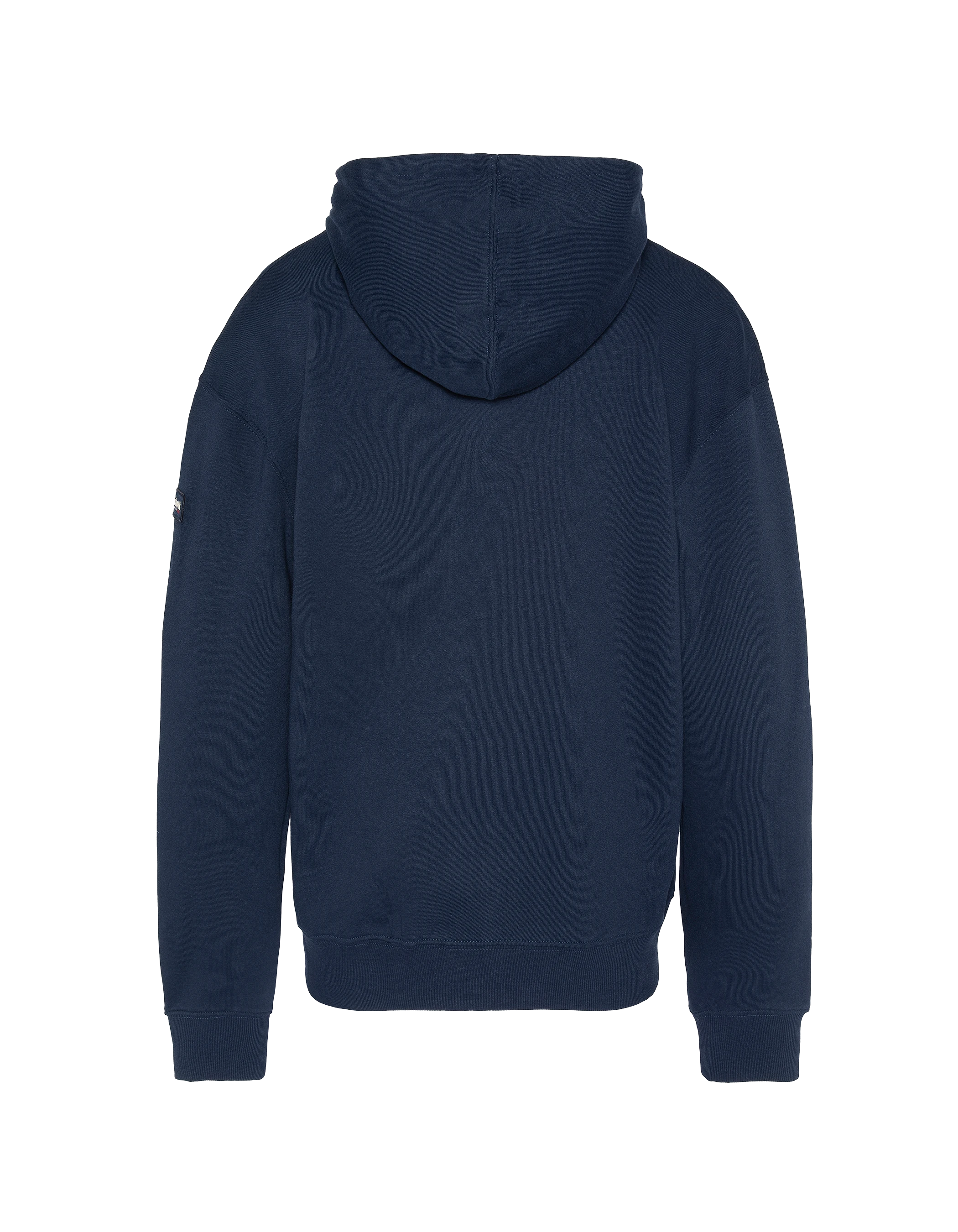 Sweatshirt à capuche bleu marine uni zippé-2
