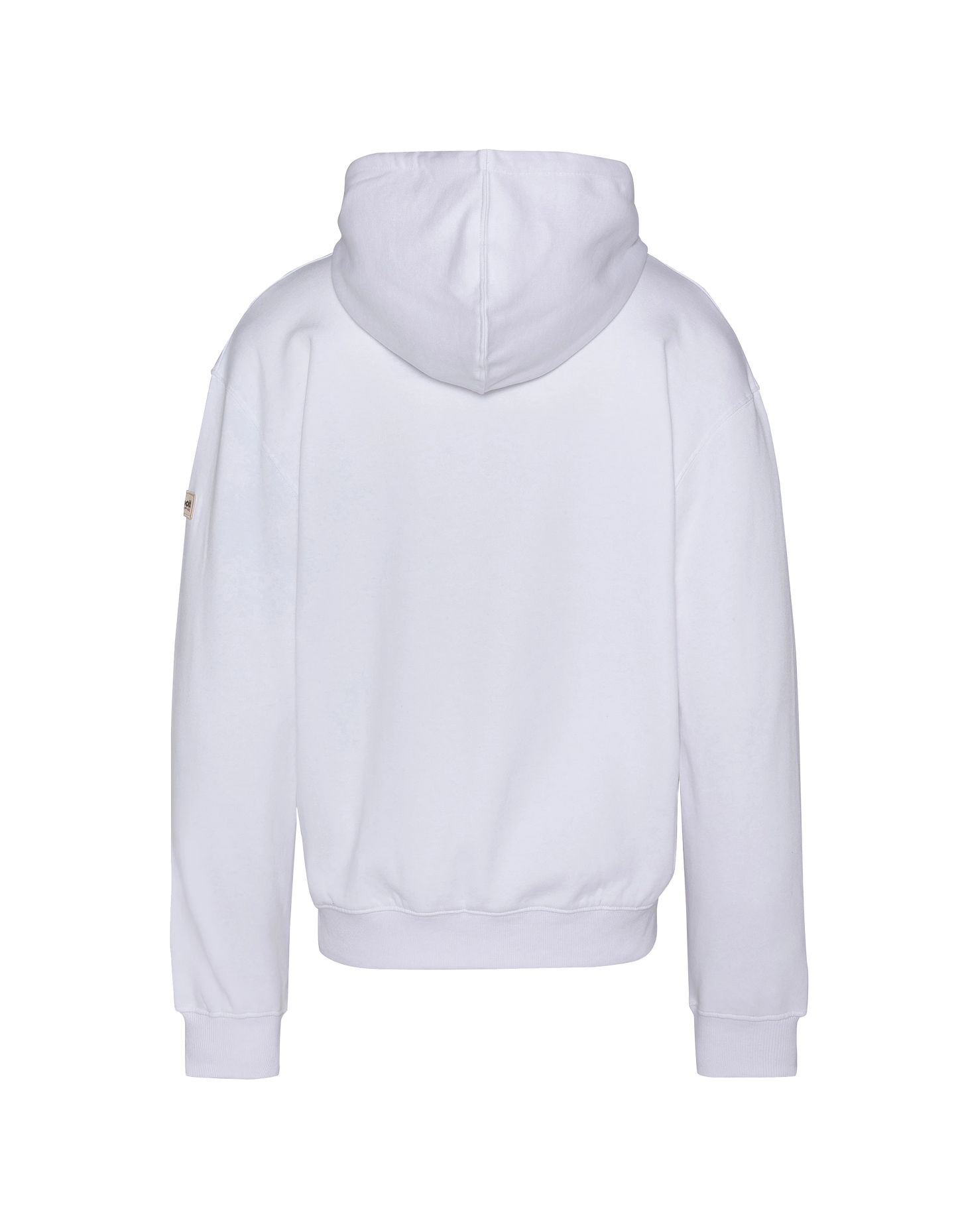 Sweatshirt à capuche blanc uni zippé