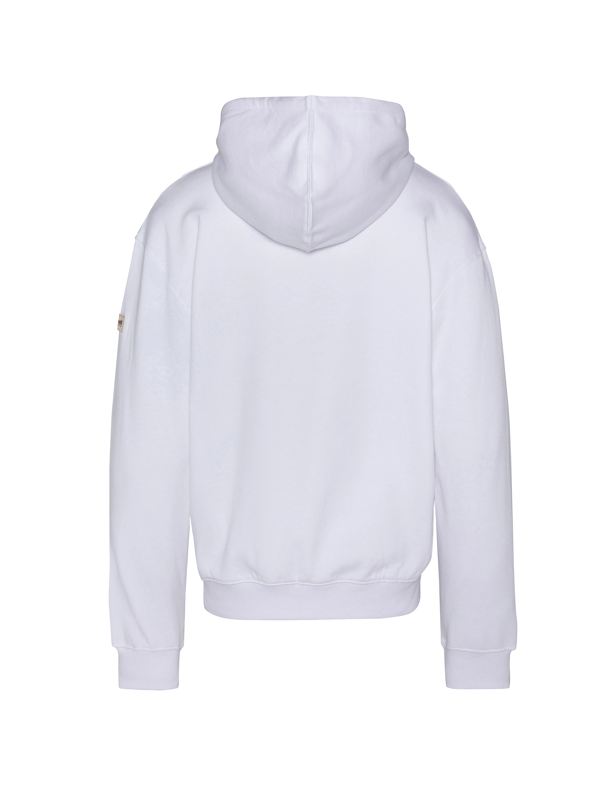 Sweatshirt à capuche blanc uni zippé-2