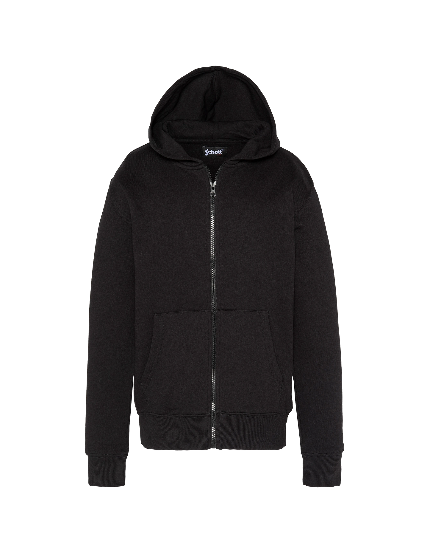 Sudadera con cremallera negra niños Badgé