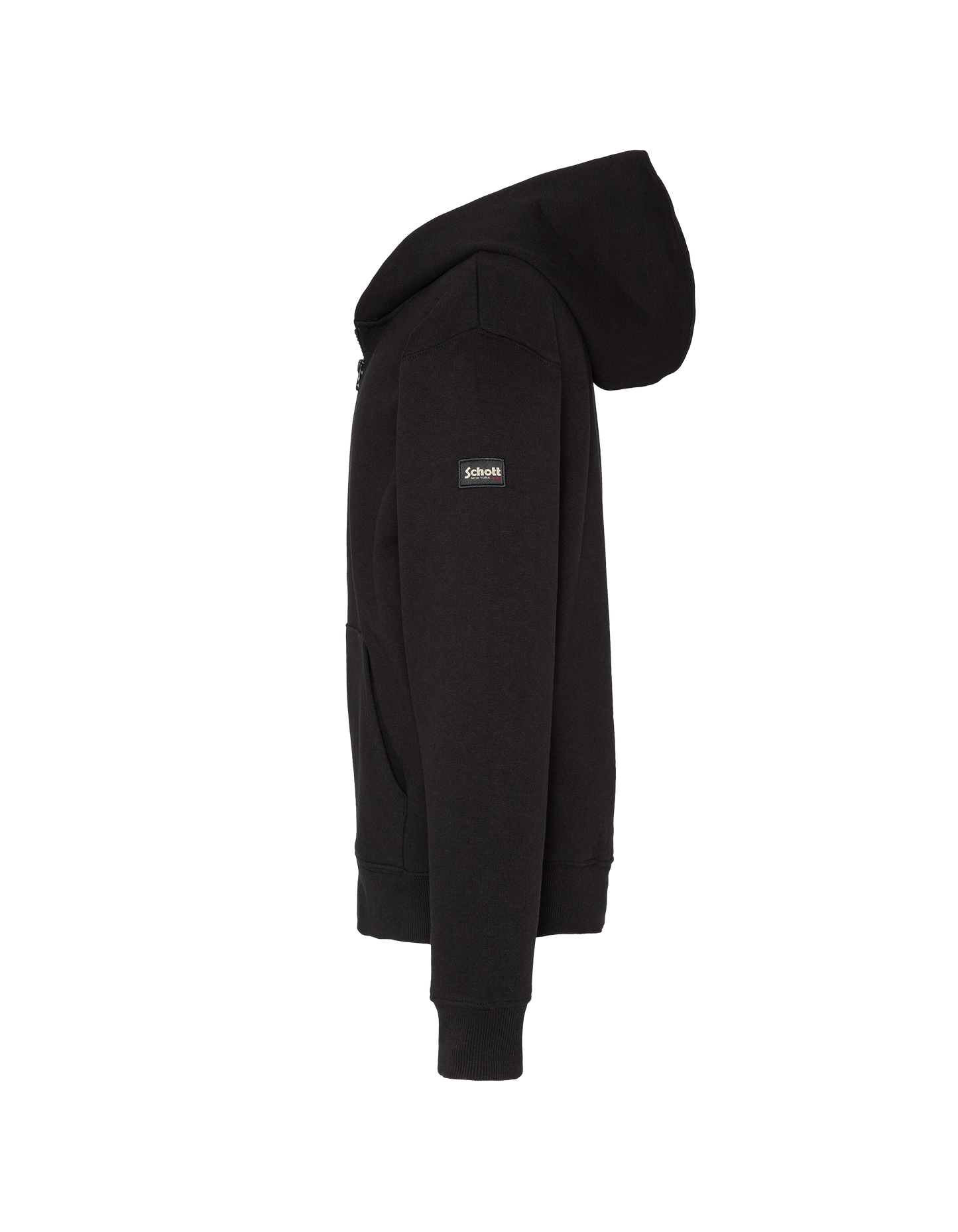 Sudadera con cremallera negra niños Badgé