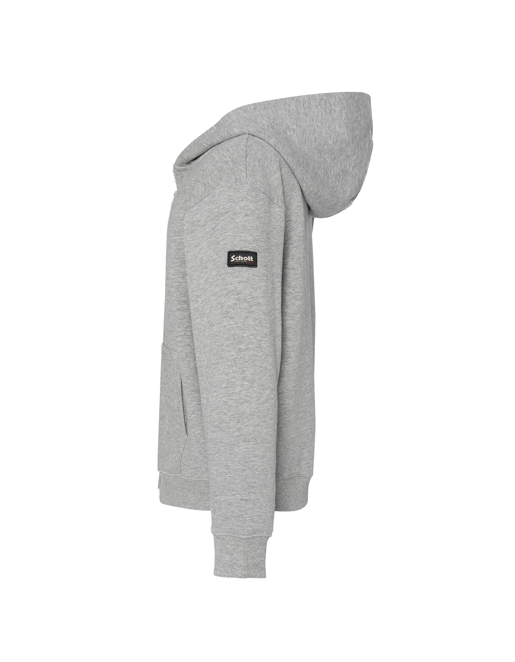 Kinder -verdrängter grauer Kiefer Reißverschluss Sweatshirt-3