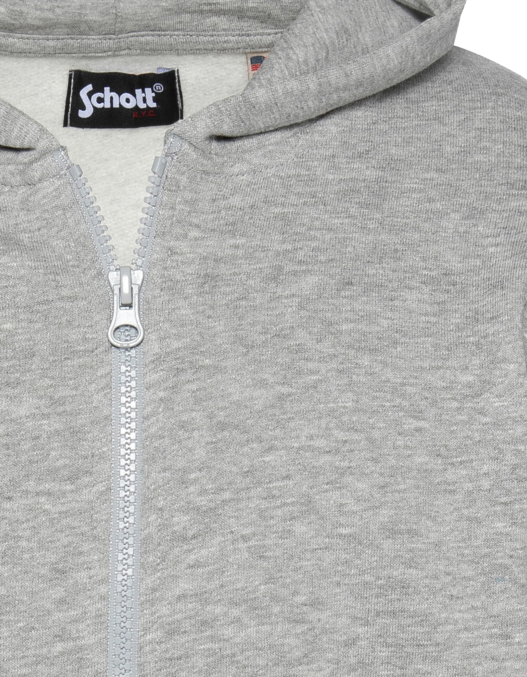 Kinder -verdrängter grauer Kiefer Reißverschluss Sweatshirt-4